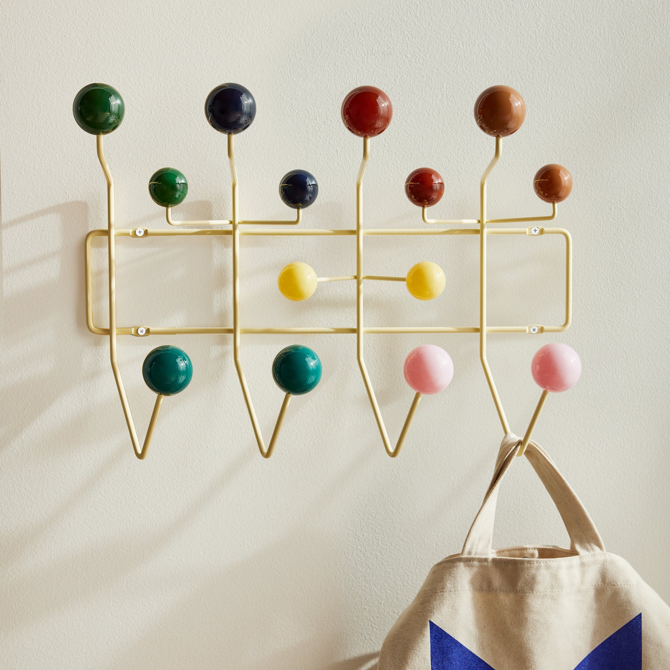 Herman Miller Eames Hang-It-All Coat Rack with Glass Spheres - Yellow