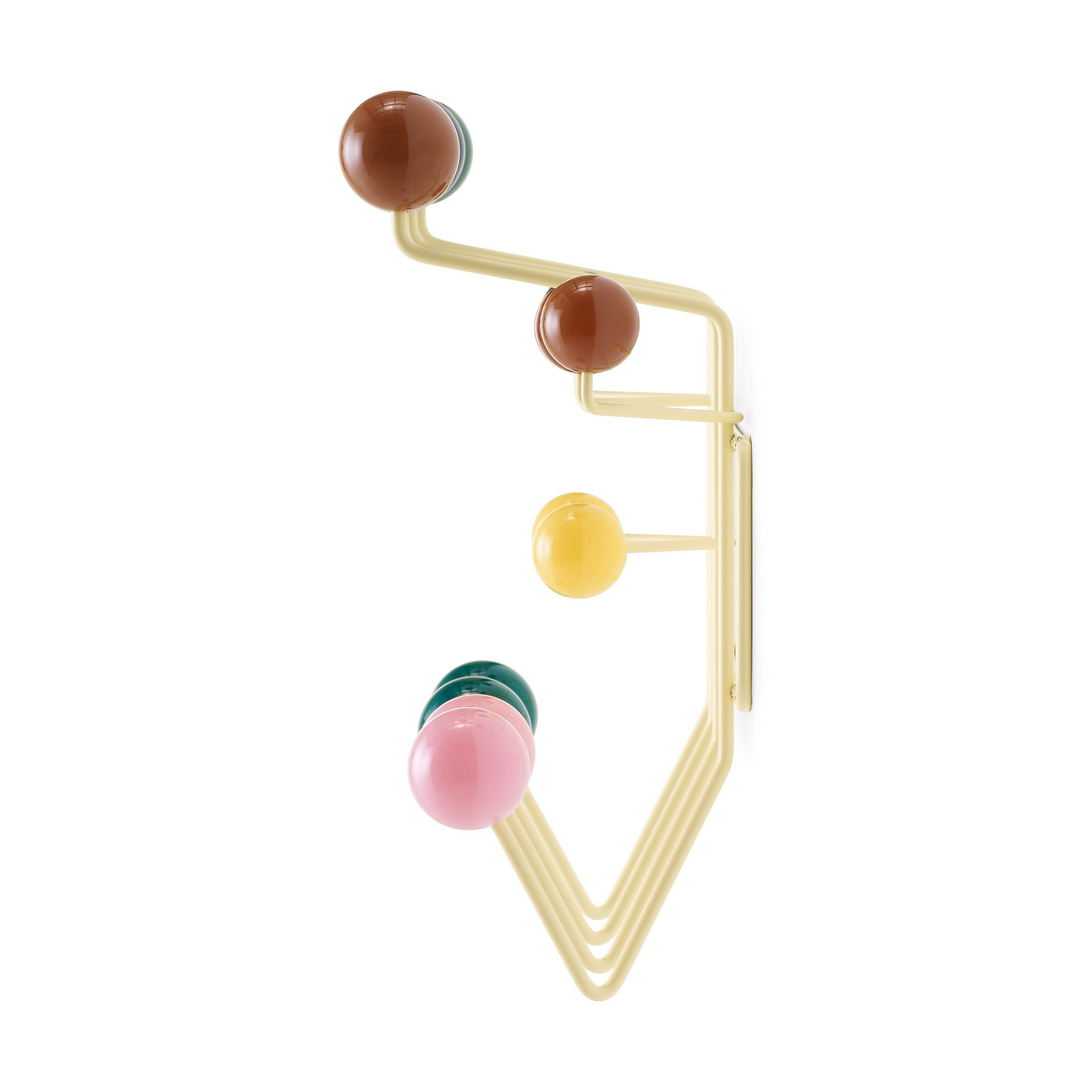 Herman Miller Eames Hang-It-All Coat Rack with Glass Spheres - Yellow