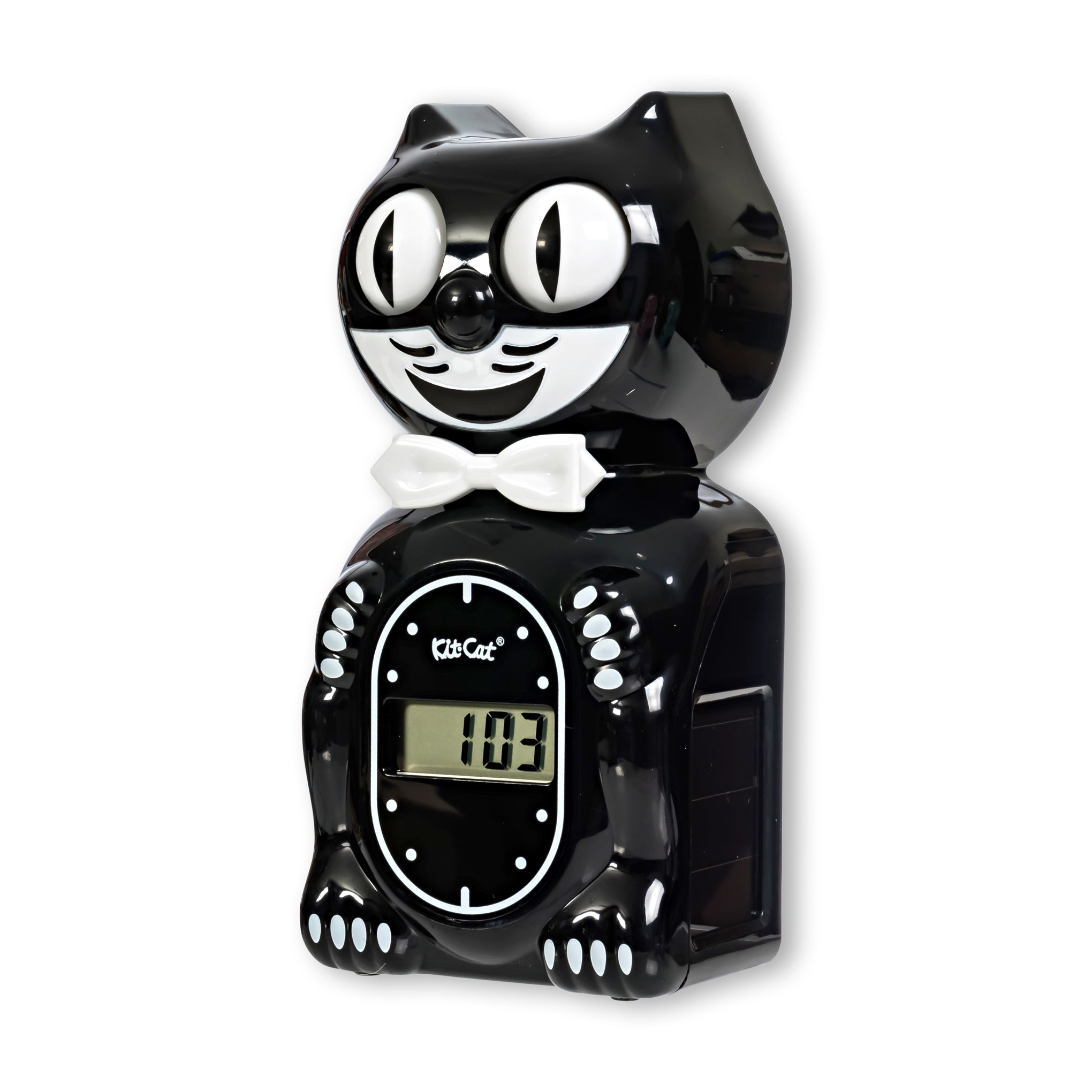 Solar-Powered Kit-Cat Digital Alarm Clock with Rolling Eyes