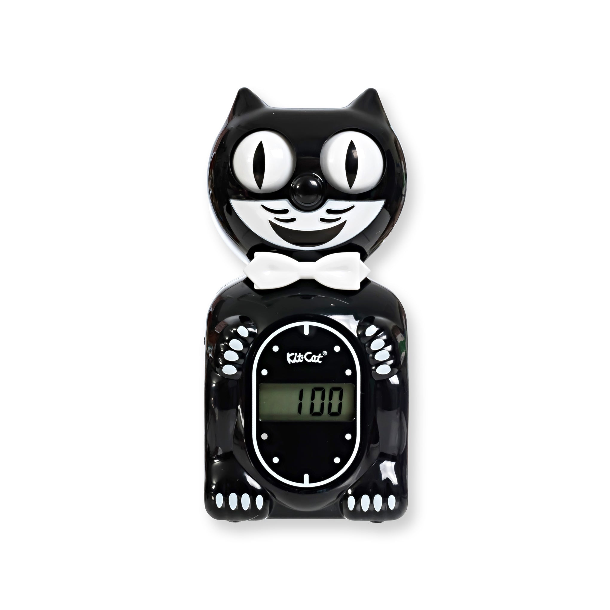 Solar-Powered Kit-Cat Digital Alarm Clock with Rolling Eyes