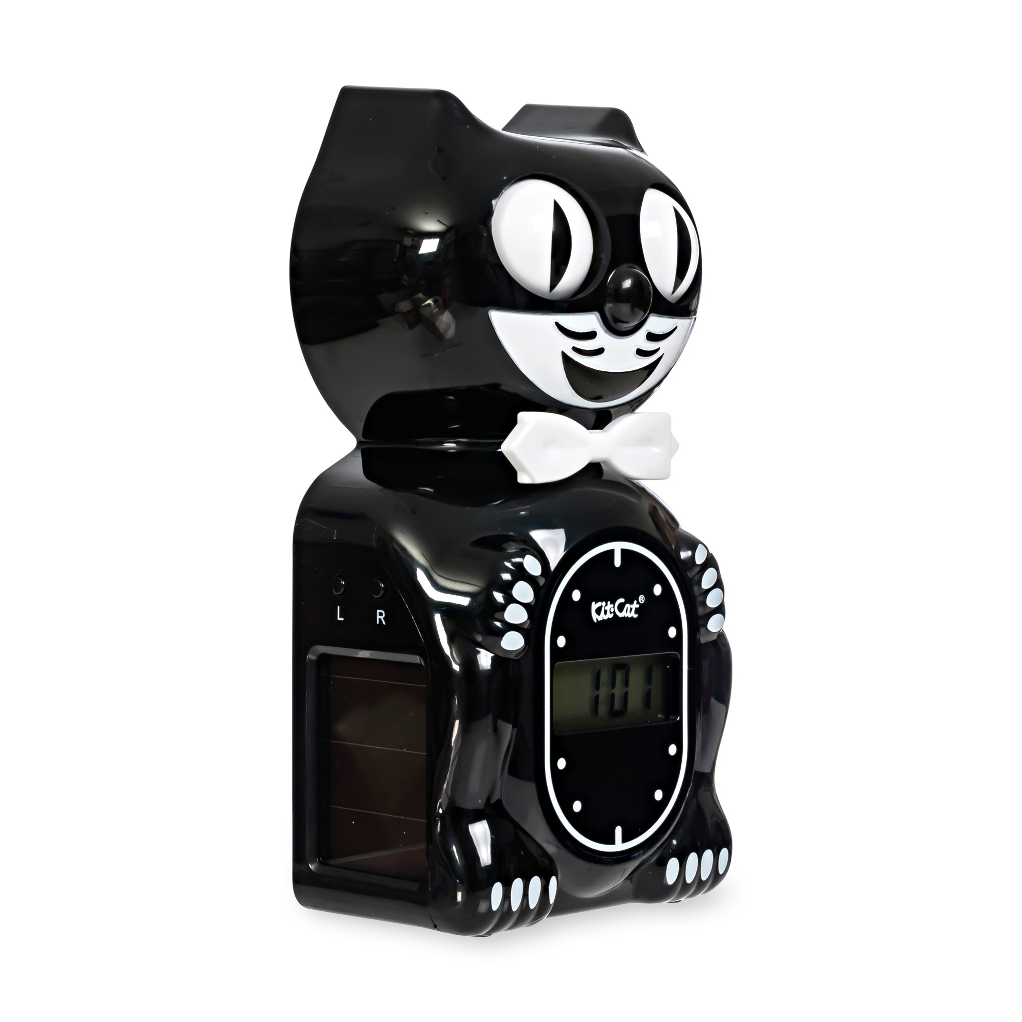 Solar-Powered Kit-Cat Digital Alarm Clock with Rolling Eyes