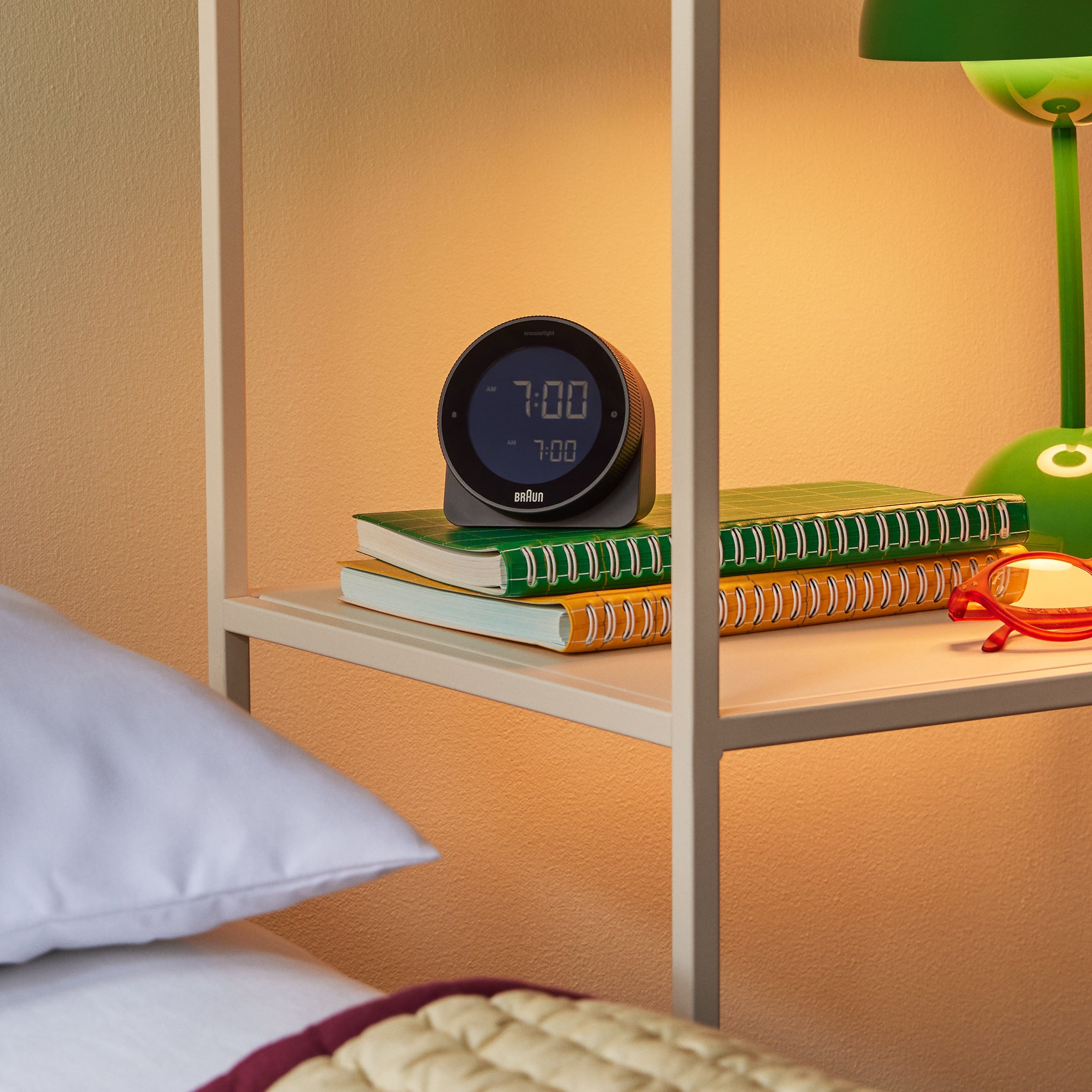 Braun BC24B Portable Digital Alarm Clock with Touch Controls
