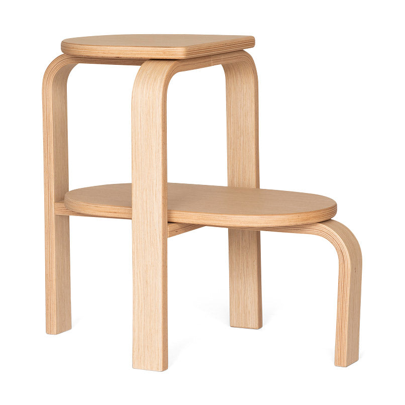 Altura Oak Step Stool & Side Table - Minimalist Design