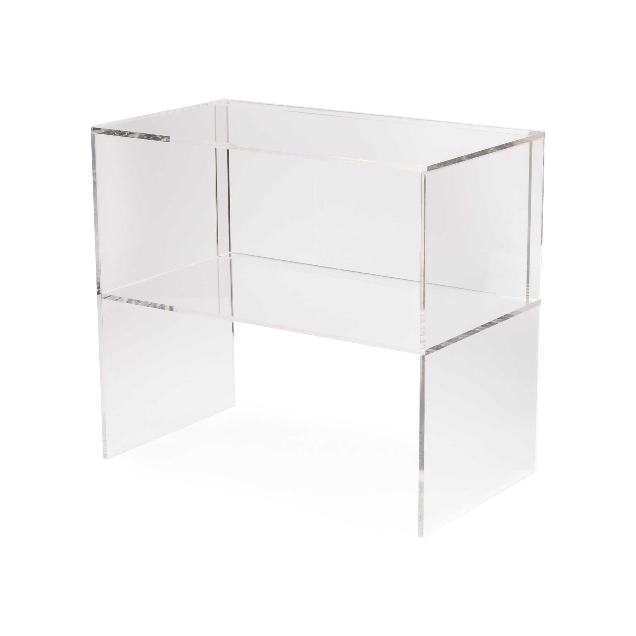 Modern Acrylic Side Table - Two-Way Design by MoMA