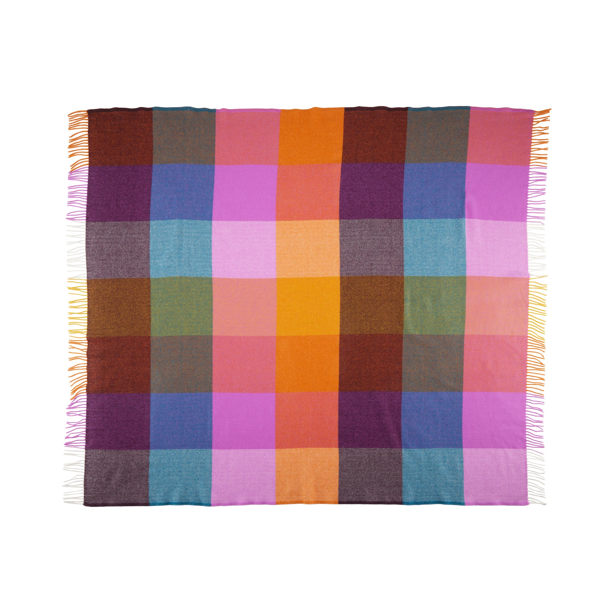 Handcrafted Irish Lambswool Throw – Hellfire Sunset Design