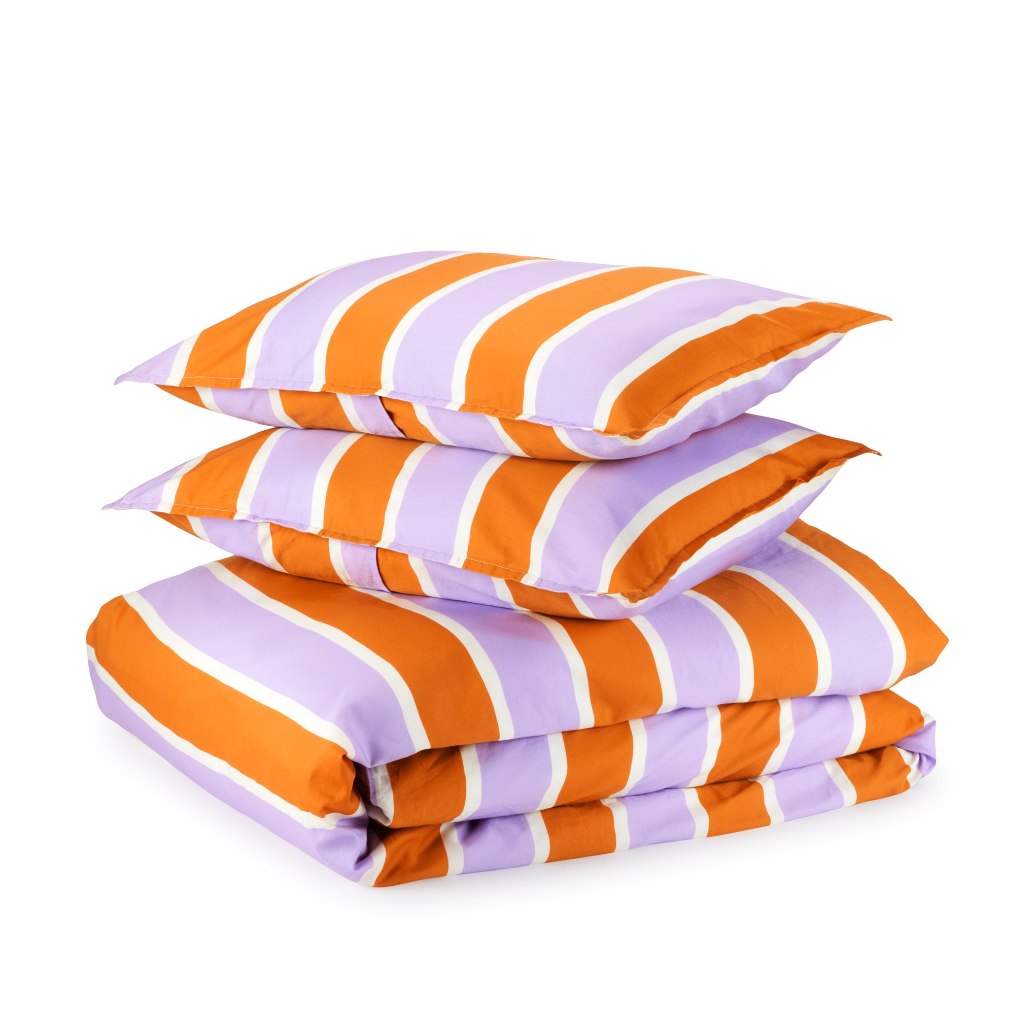 Dusen Dusen Cotton Sateen Duvet Cover Set - Full/Queen Lilac Copper