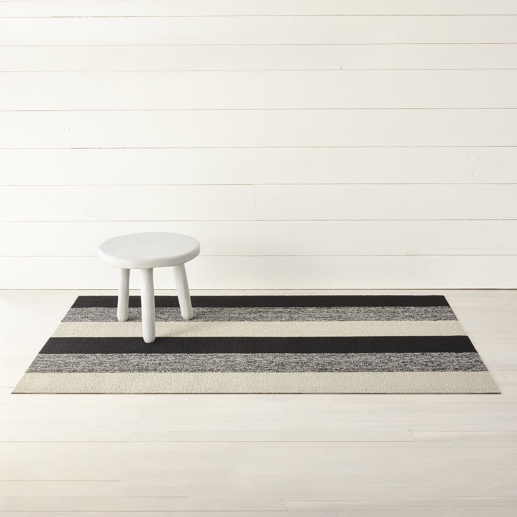 Chilewich Marbled Stripe Shag Bathroom Rug - Waterproof & Durable