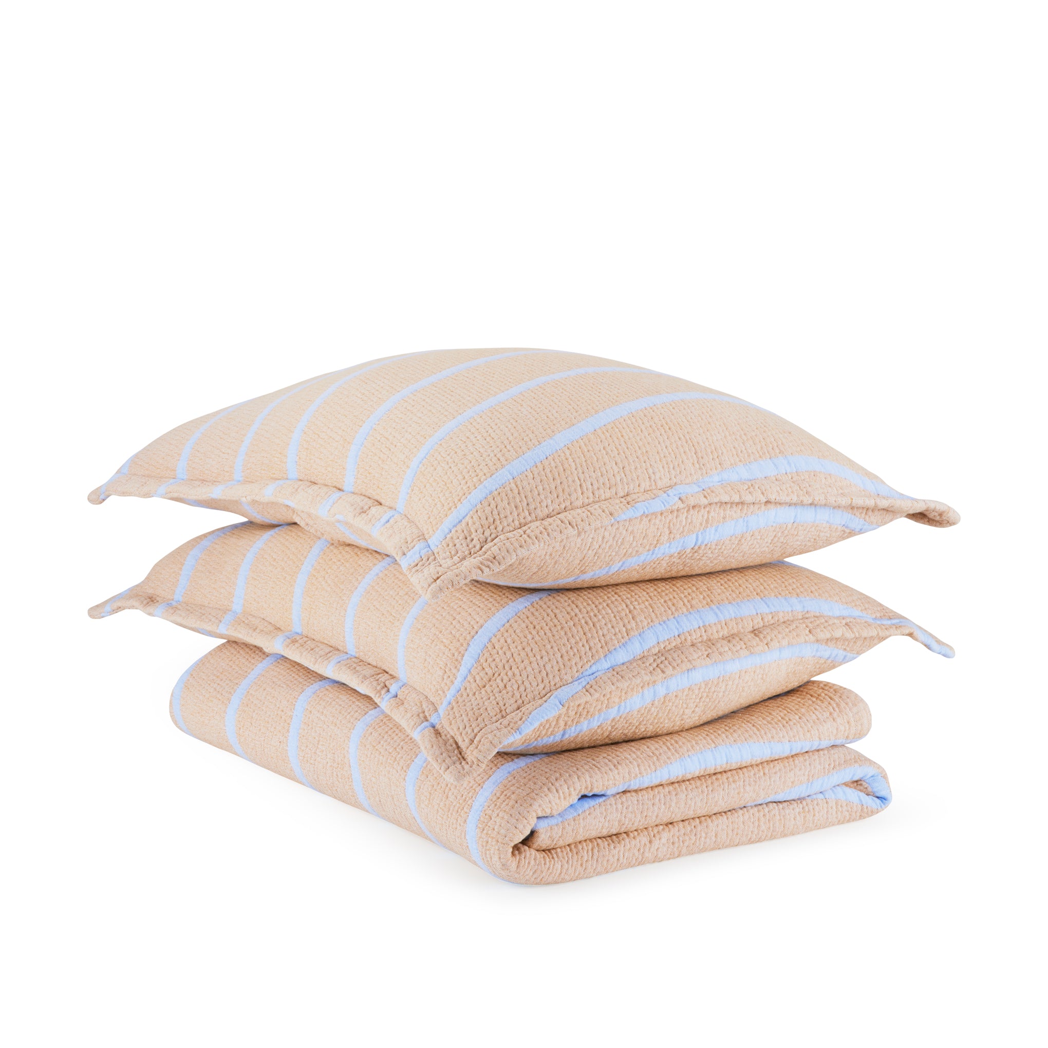 Dusen Dusen Cotton Quilted Coverlet & Sham Set - Full/Queen Wave