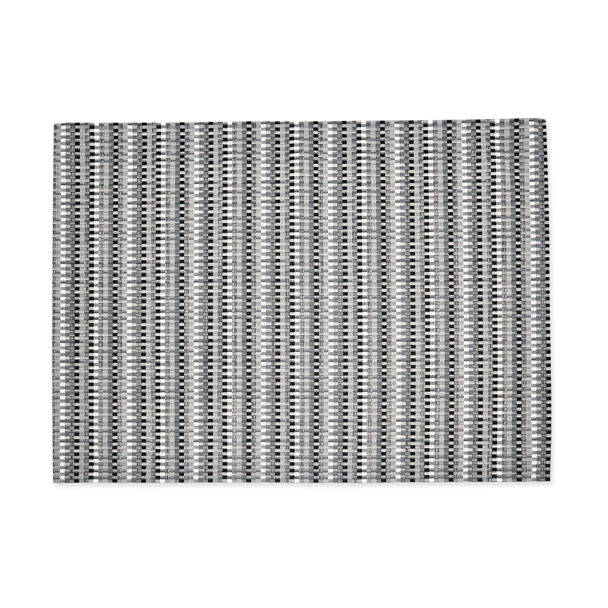 Chilewich Heddle Indoor Outdoor Floormat - Black White