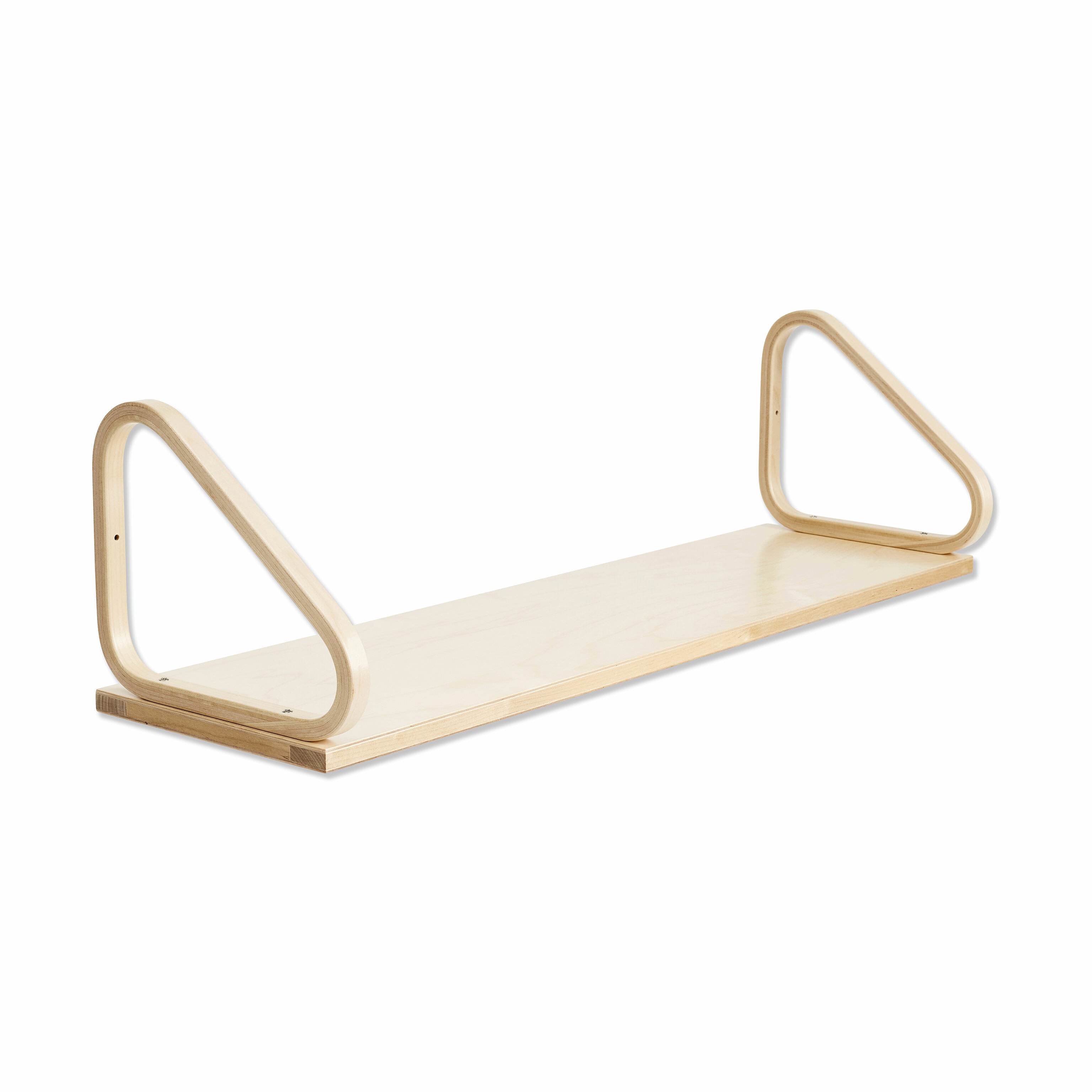 Artek Aalto Birch Wall Shelf with Bookend Brackets