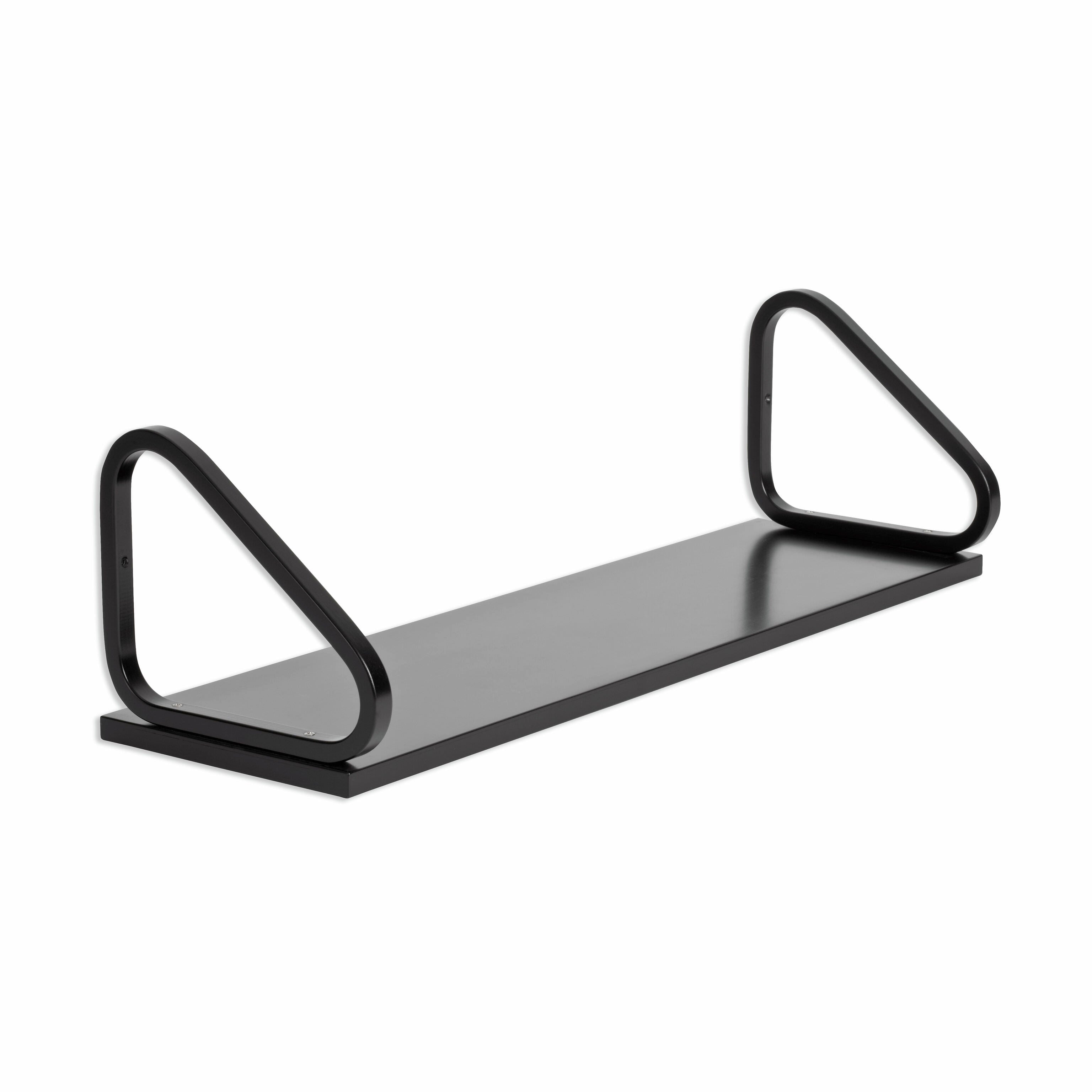 Artek Aalto 112B Birch Wall Shelf - Black Bookcase Storage