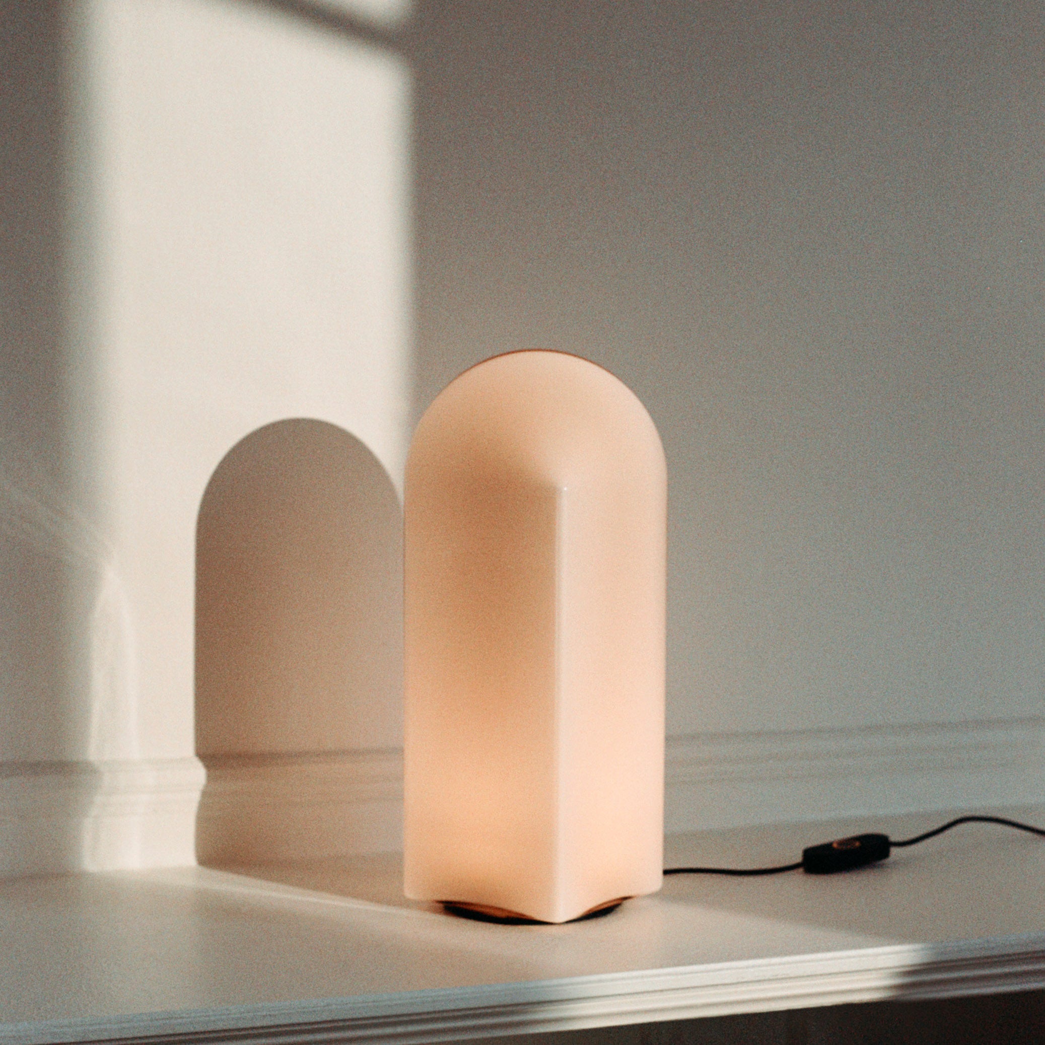 HAY Pink Parade Glass LED Table Lamp with Dimmable Light