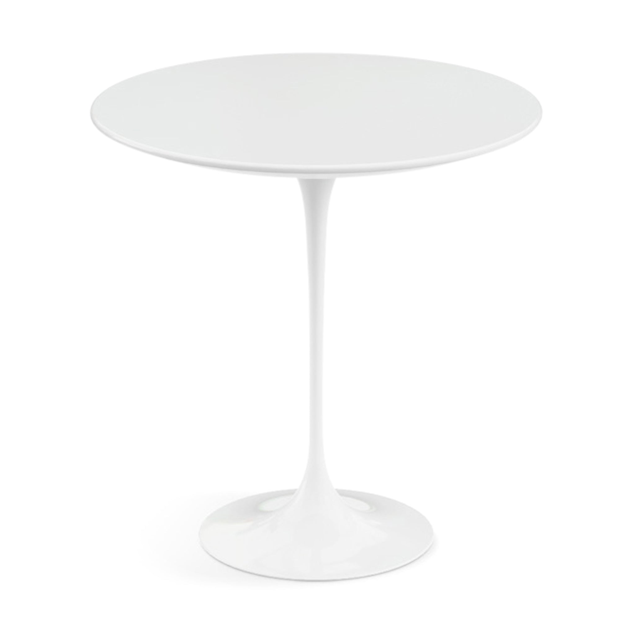 Eero Saarinen White Pedestal Side Table by Knoll