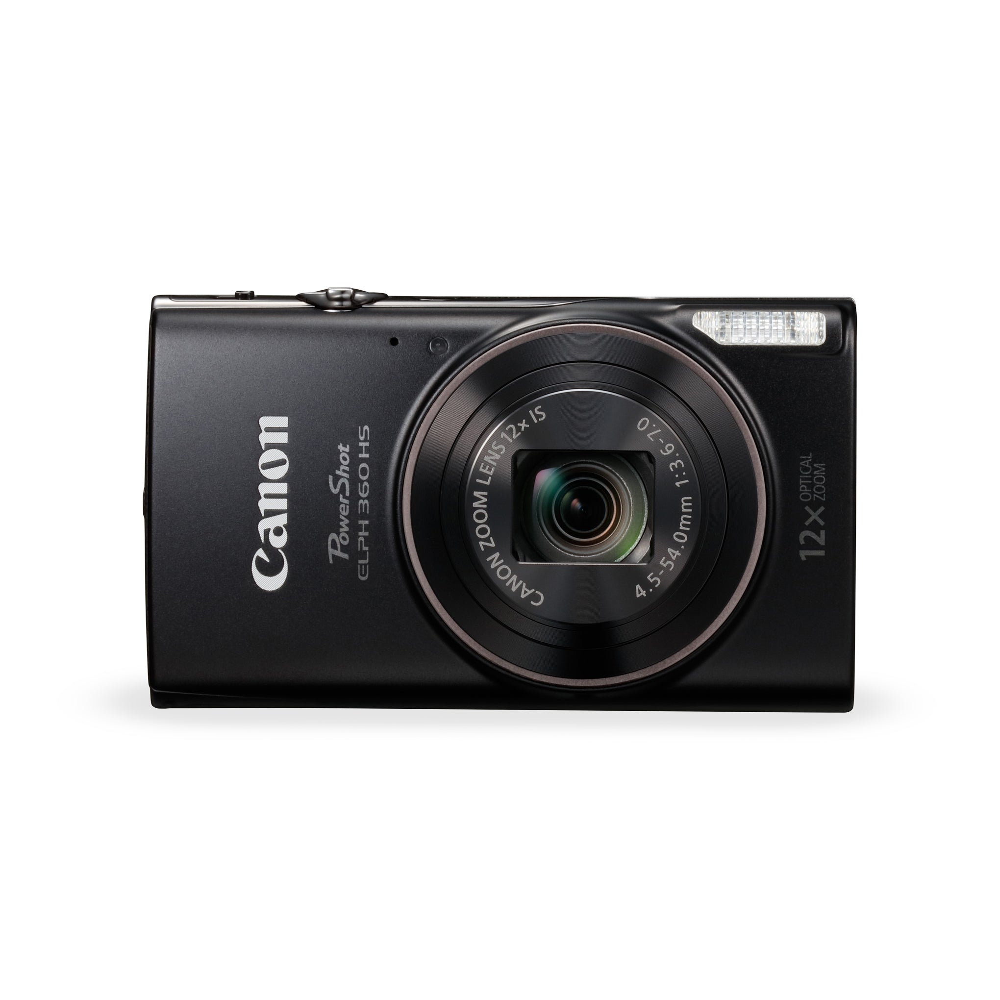 Canon PowerShot ELPH 360 HS Digital Camera with 12x Zoom & WiFi - Black