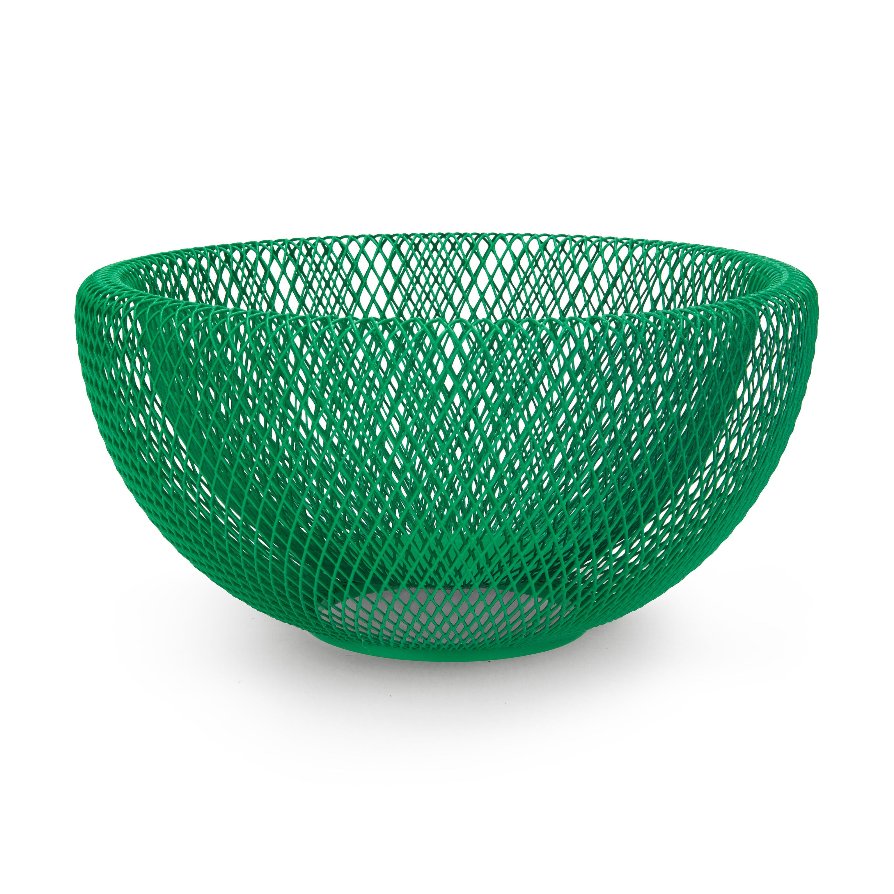 Green Wire Mesh Fruit Bowl - Double-Walled for Freshness
