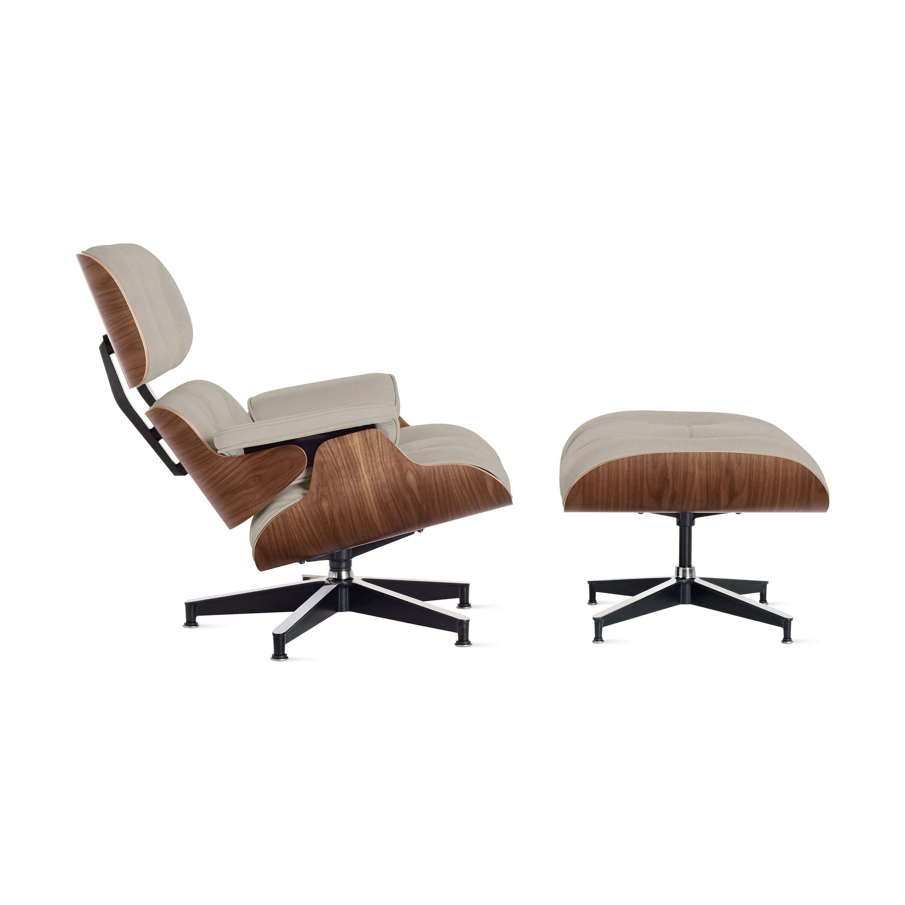 Eames Lounge Chair & Ottoman - Herman Miller Walnut Leather