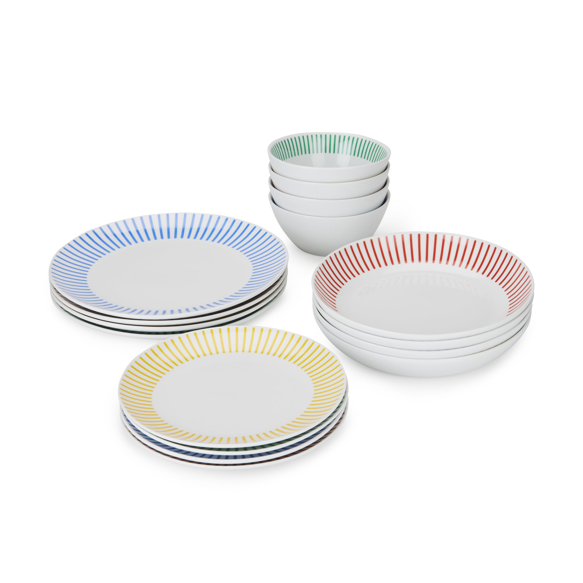 Bodum Jazz Porcelain Dinnerware Set - 16-Piece Tableware Collection