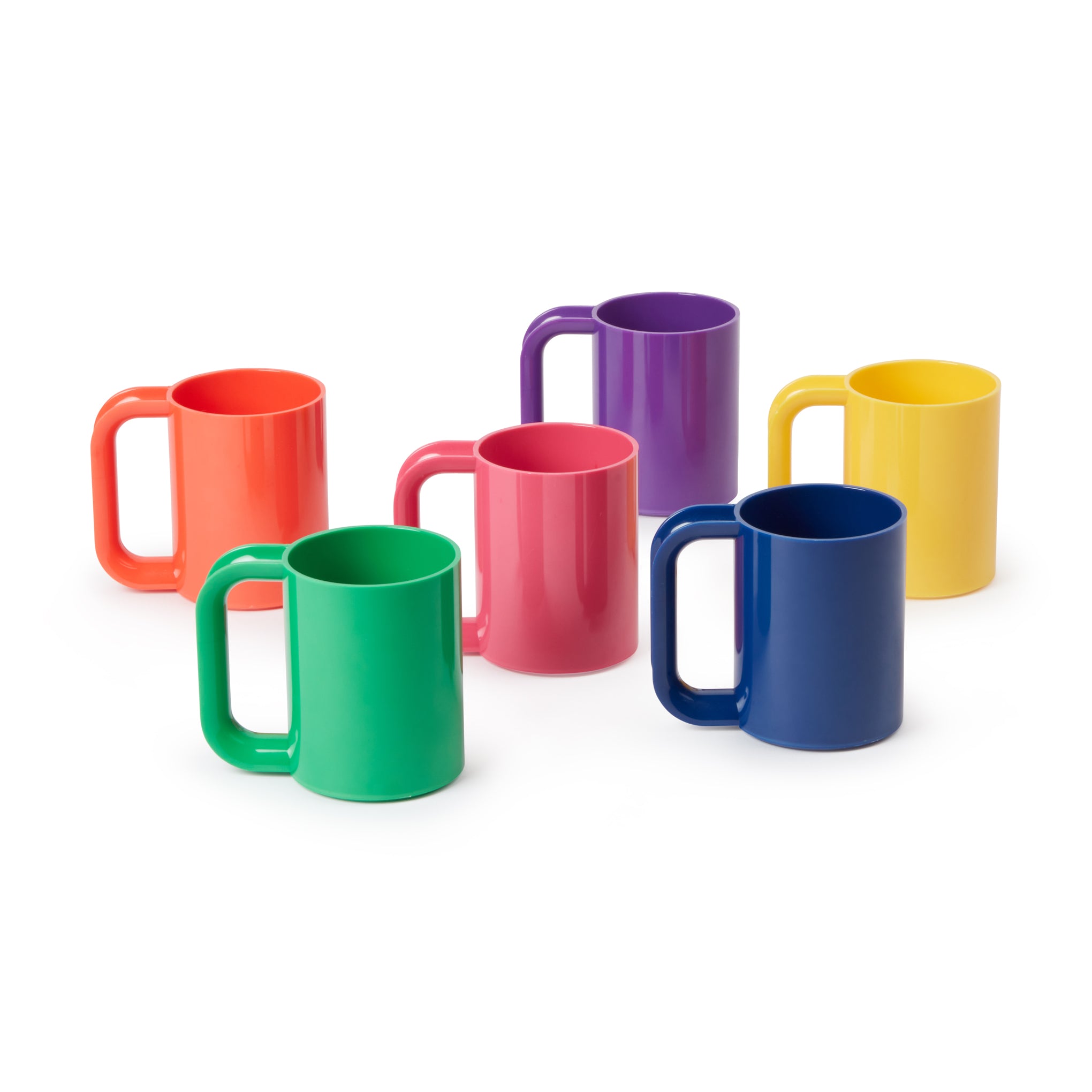 Vignelli Rainbow Melamine Salad Plates - Set of 6 Stacking Dinnerware