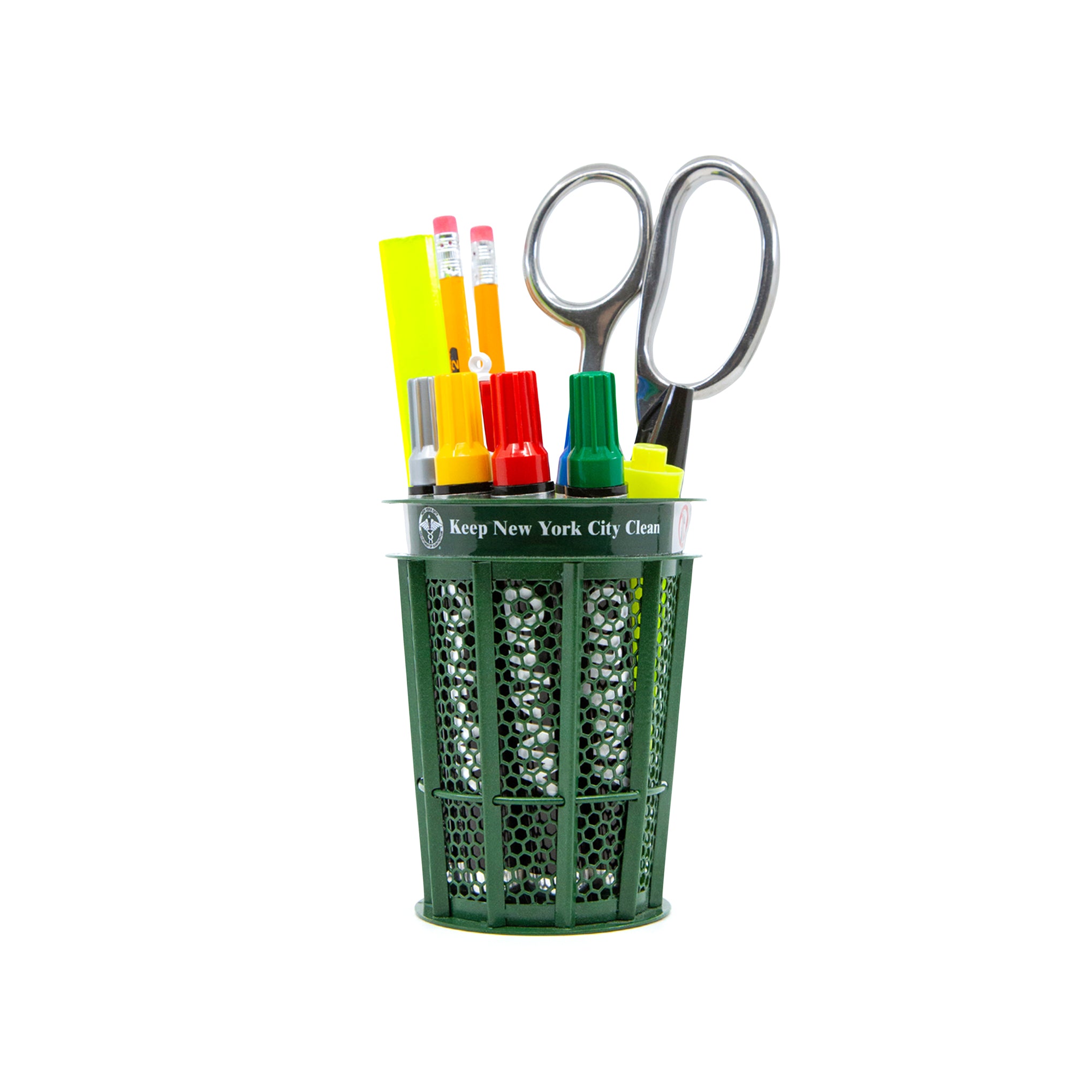 Only NY x DSNY Aluminum Trash Can Pen Holder for Desk Organization