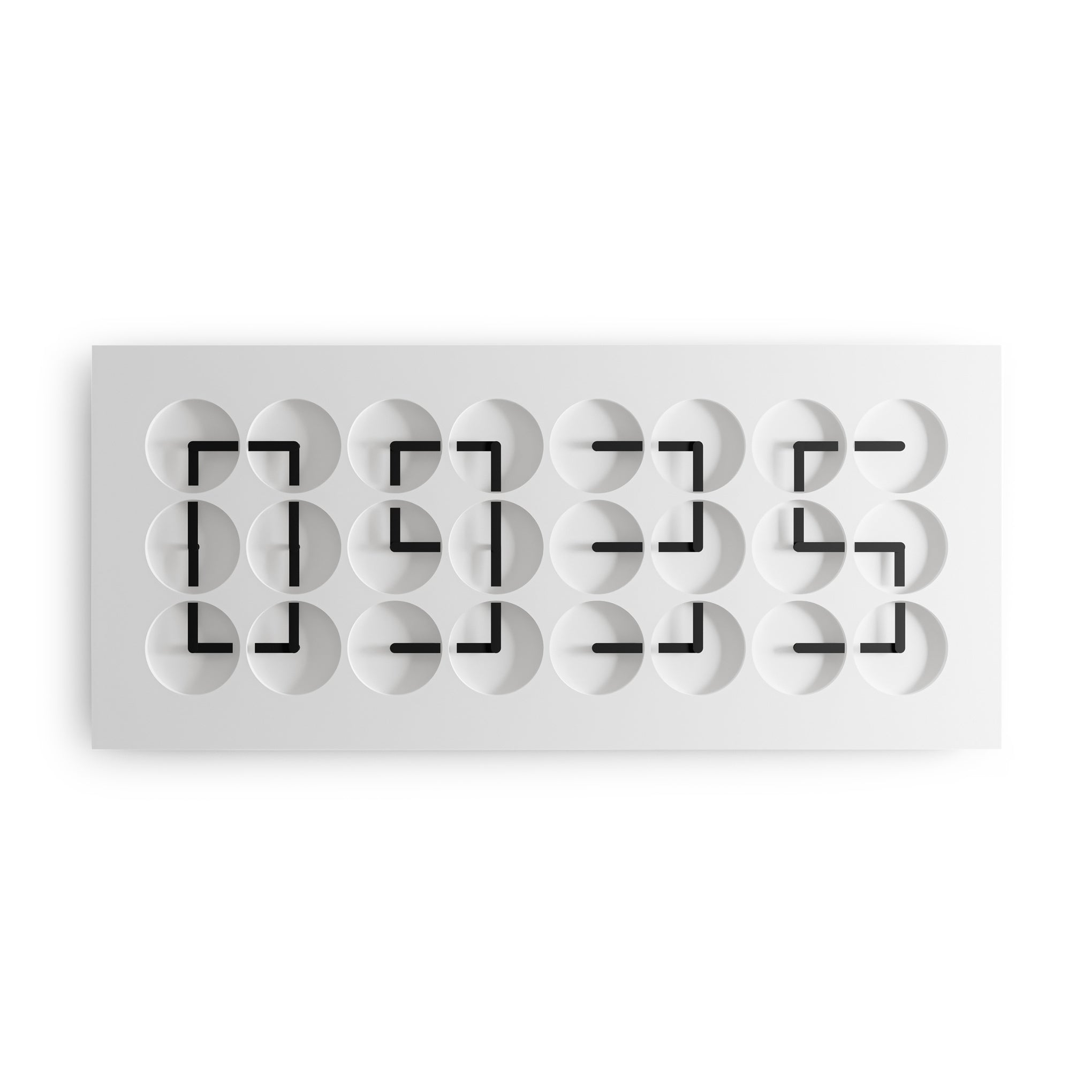 ClockClock 24 Digital Analog Art Wall Clock by Humans Since 1982