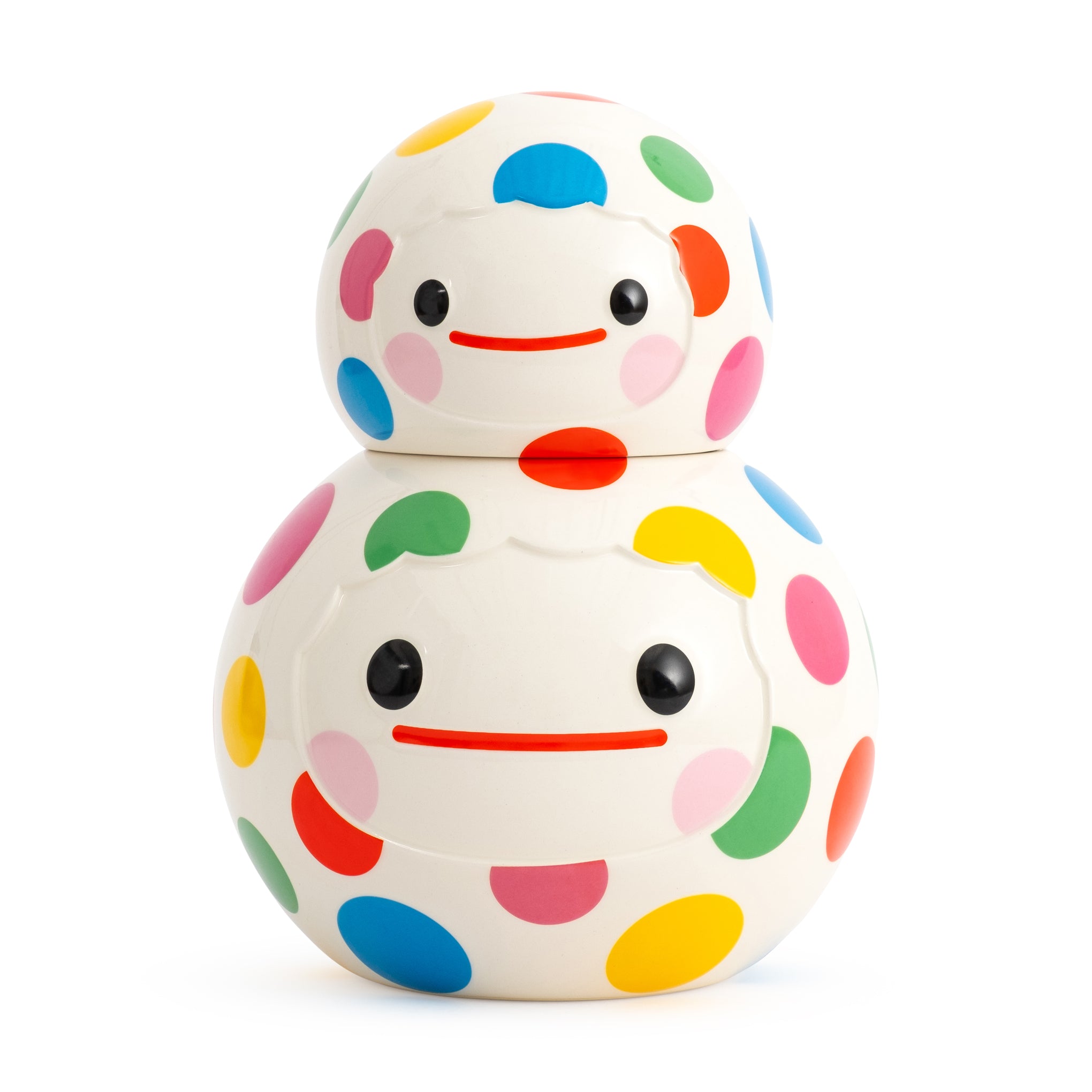 Buddy Chub Ceramic Cookie Jar - Handmade Polka Dot Kitchen Storage