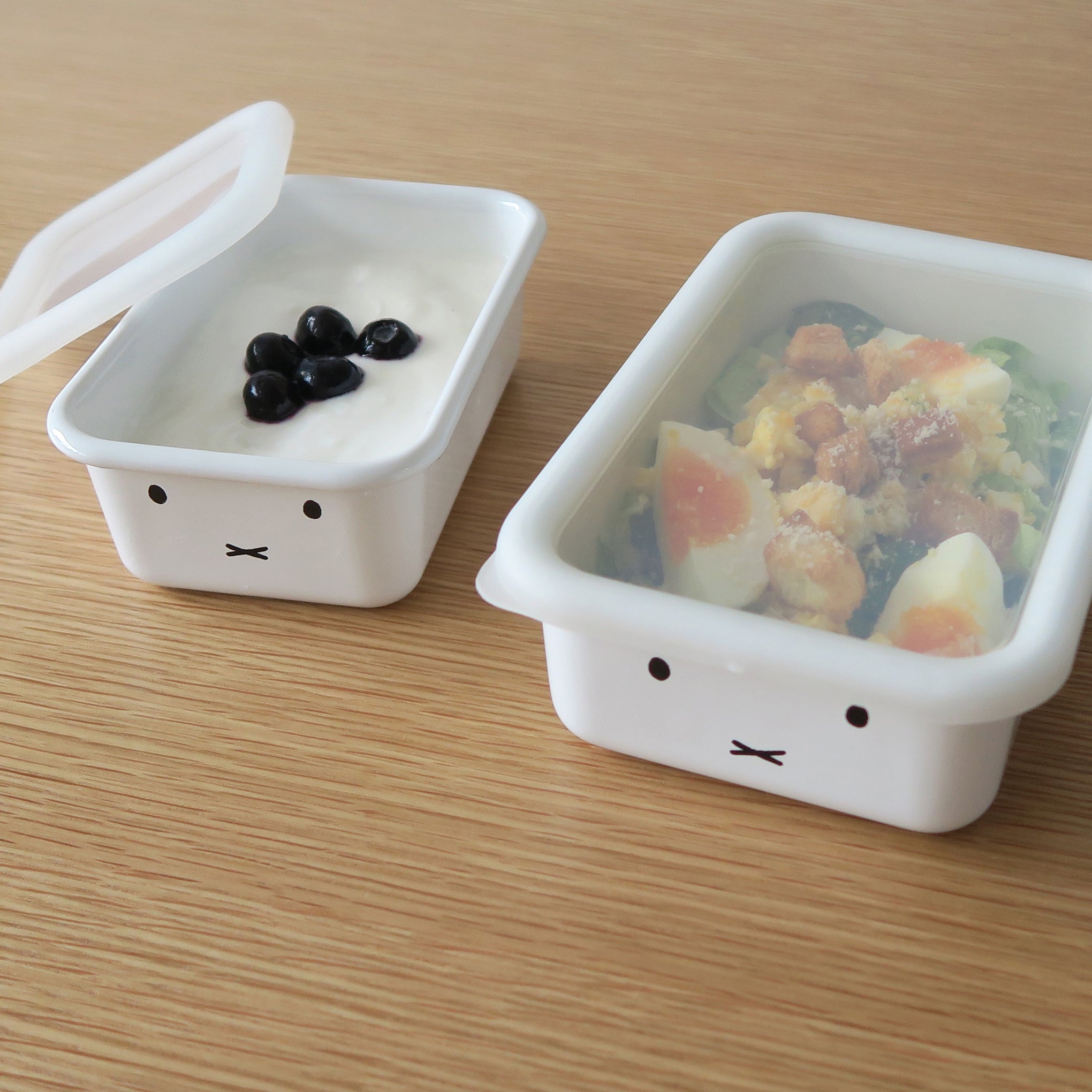 Miffy Enamel Baking Pan Set with Lids - 2 Sizes, Oven Safe