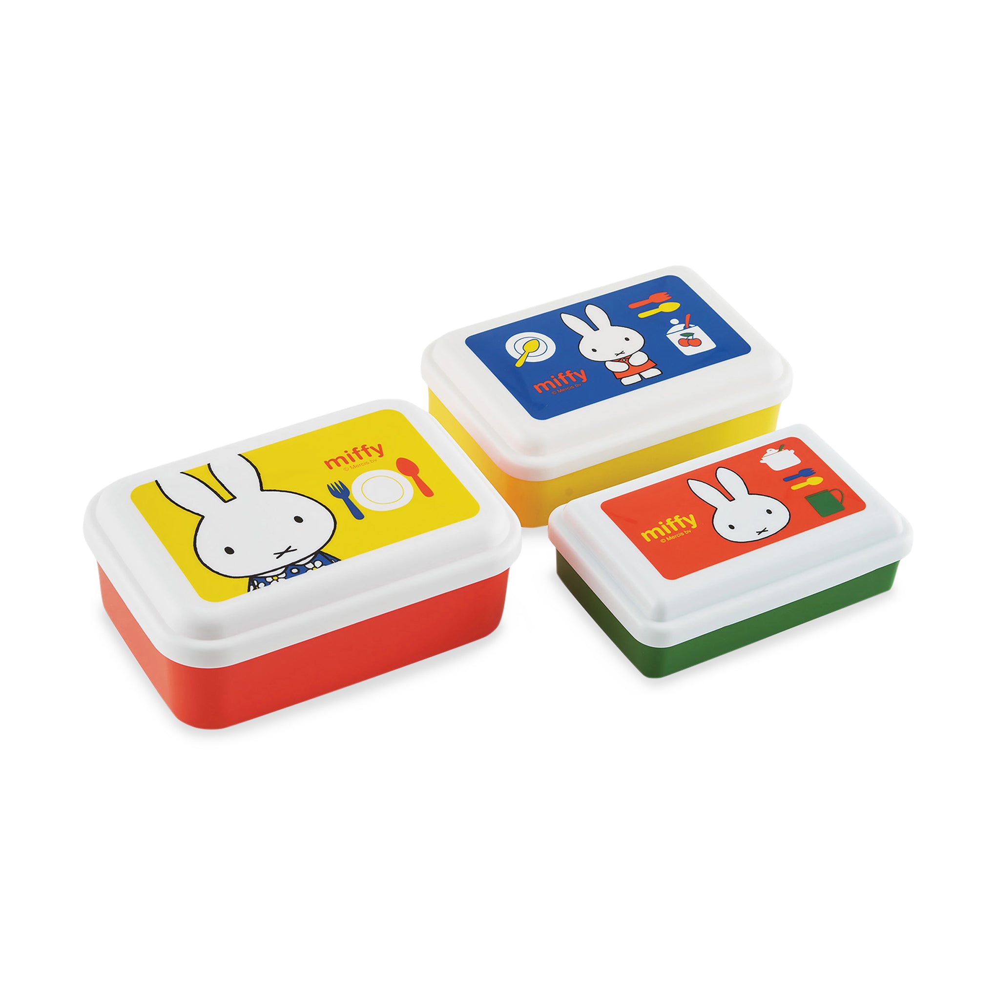 Miffy BPA-Free Lunch Containers Set of 3 for Kids & Adults