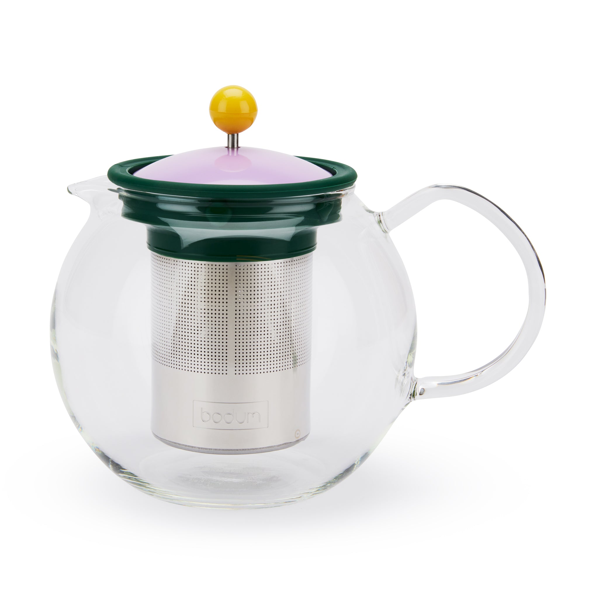 Bodum Assam Glass Teapot with Infuser - Yellow & Lilac