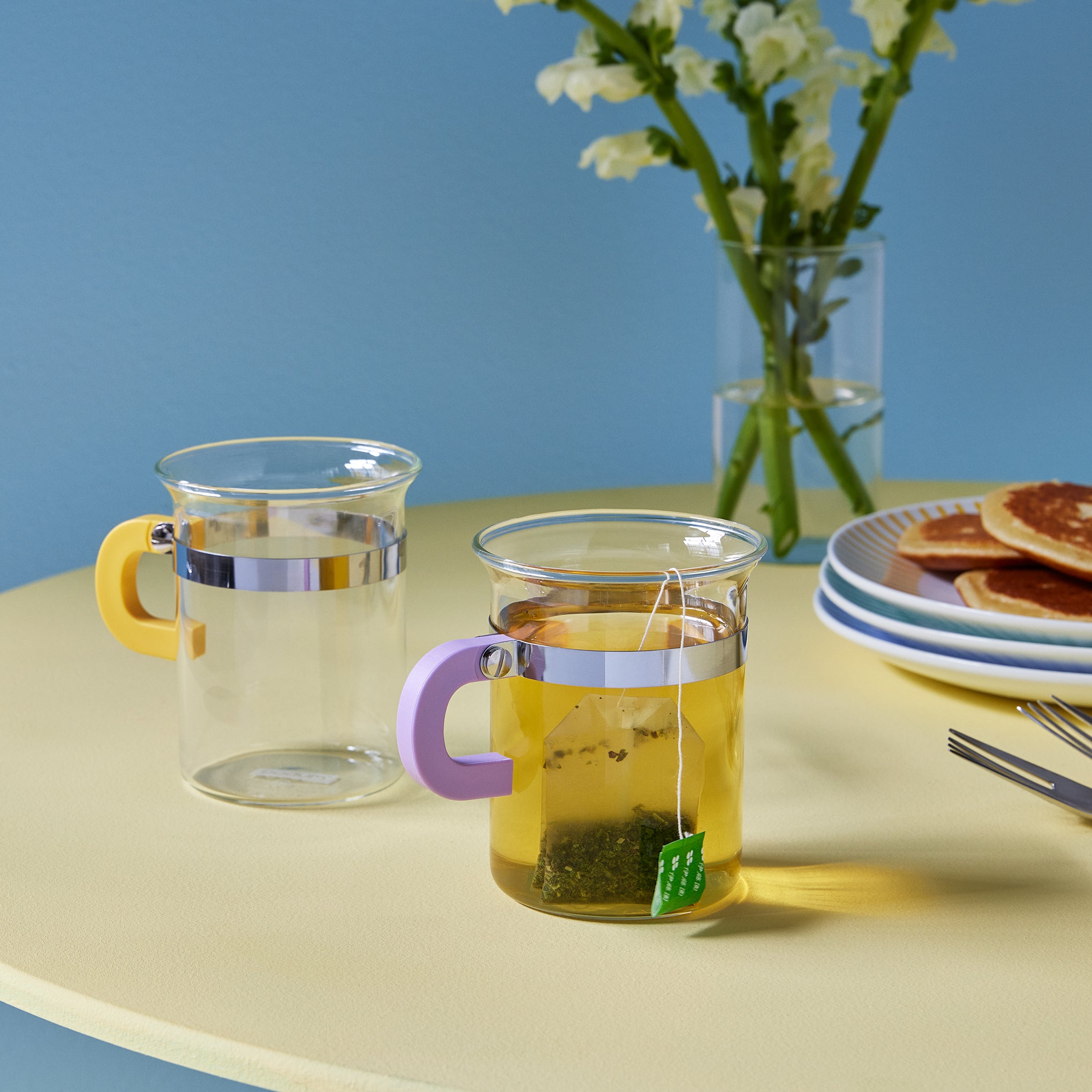 Bodum Chambord Glass Coffee Cups - Set of 2 - Recycled Handles