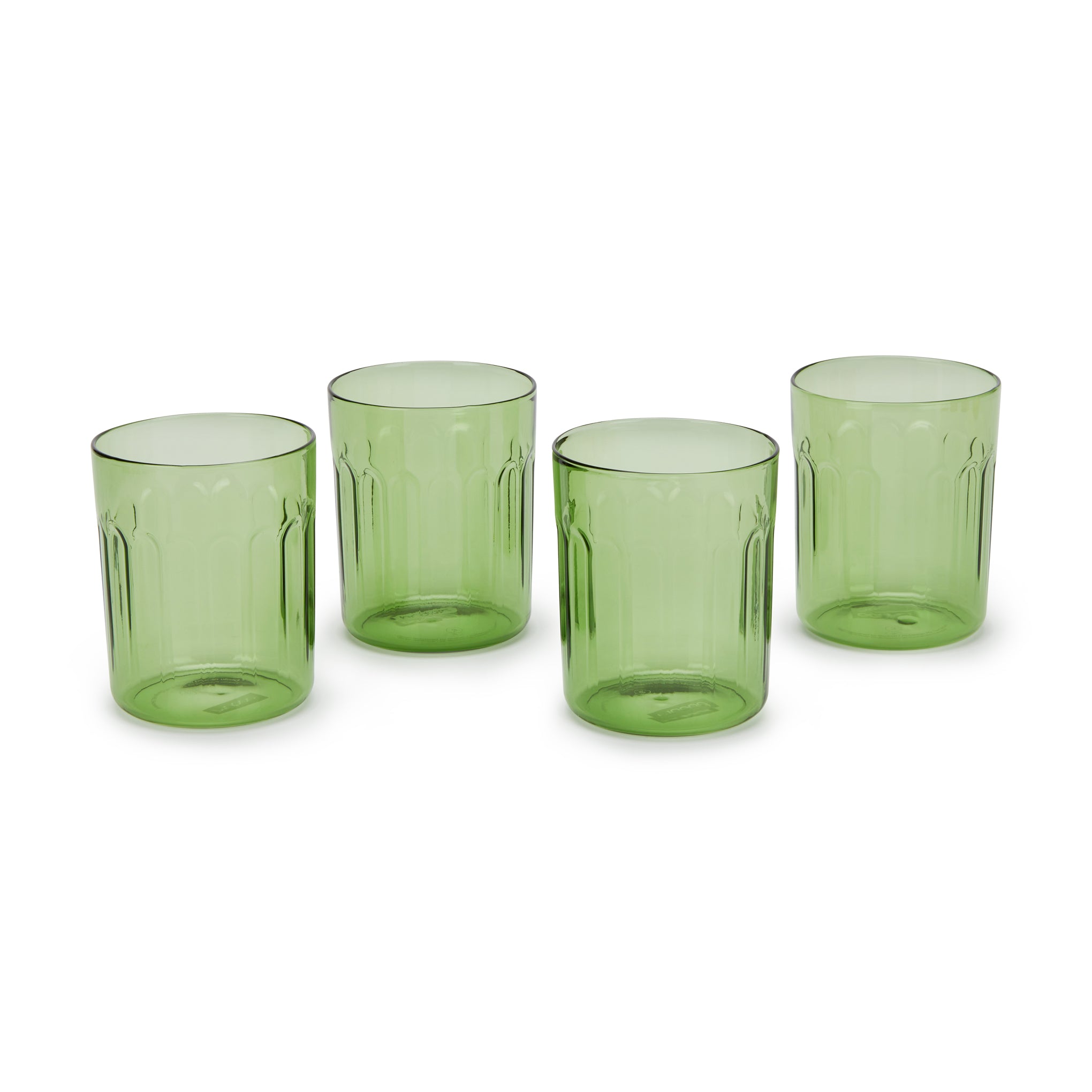 Bodum Chicago Glasses Set of 4 - Durable Borosilicate Glass - Green