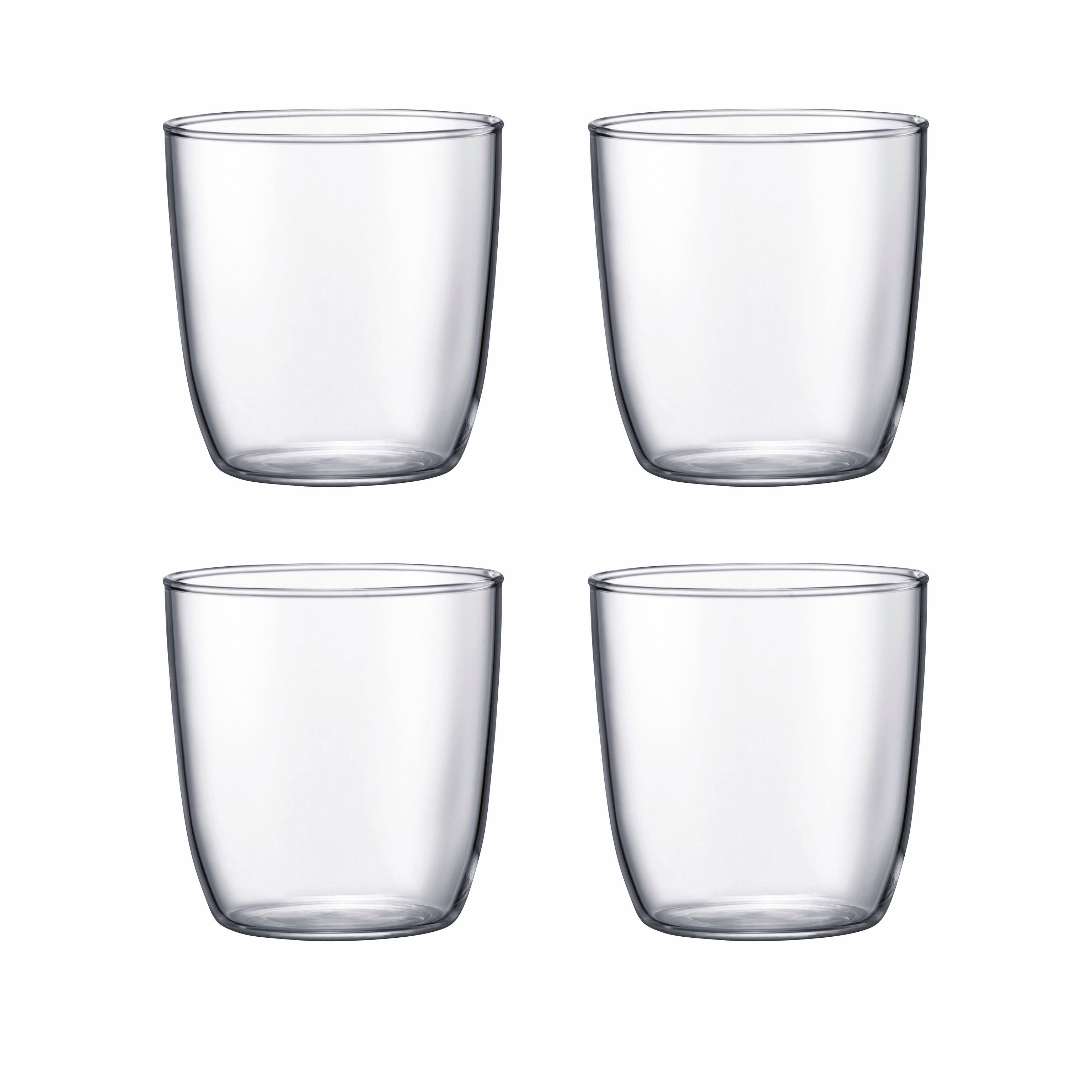 Bodum Kvadrant Heat-Resistant Glass Cups - Set of 4