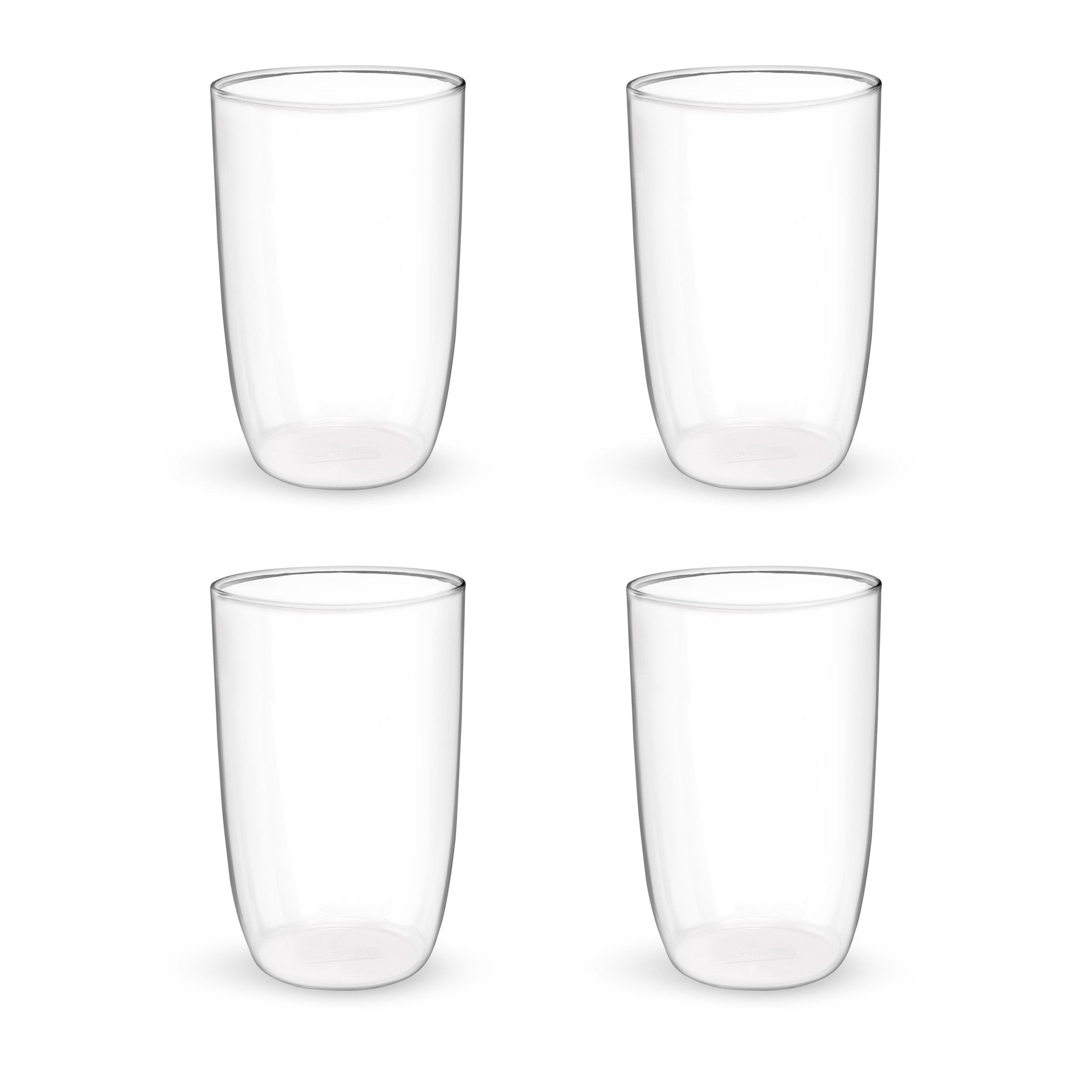 Bodum Kvadrant Heat-Resistant Glass Cups - Set of 4