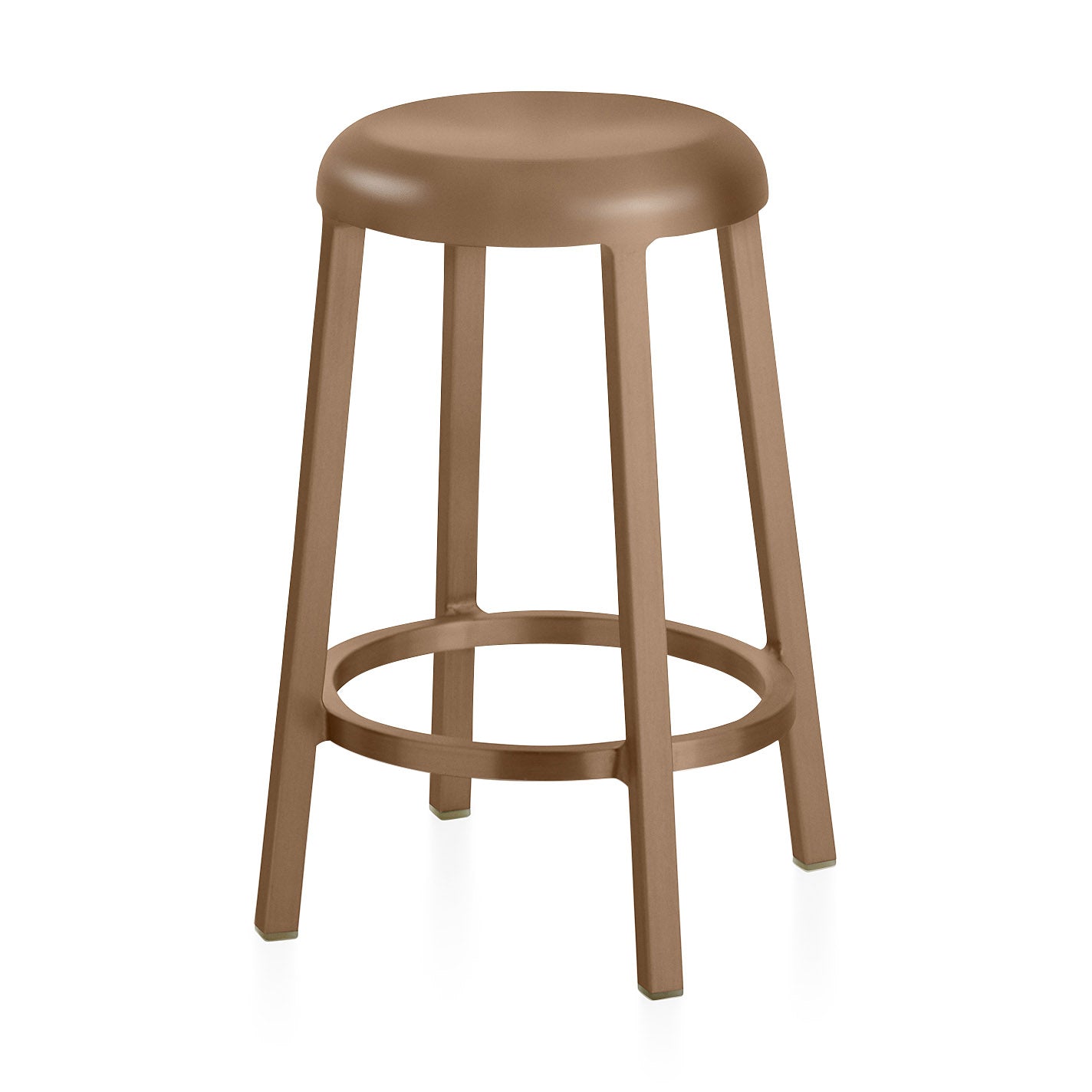 Emeco Za Stool - Recycled Aluminum Bar Stool, Sweater Brown