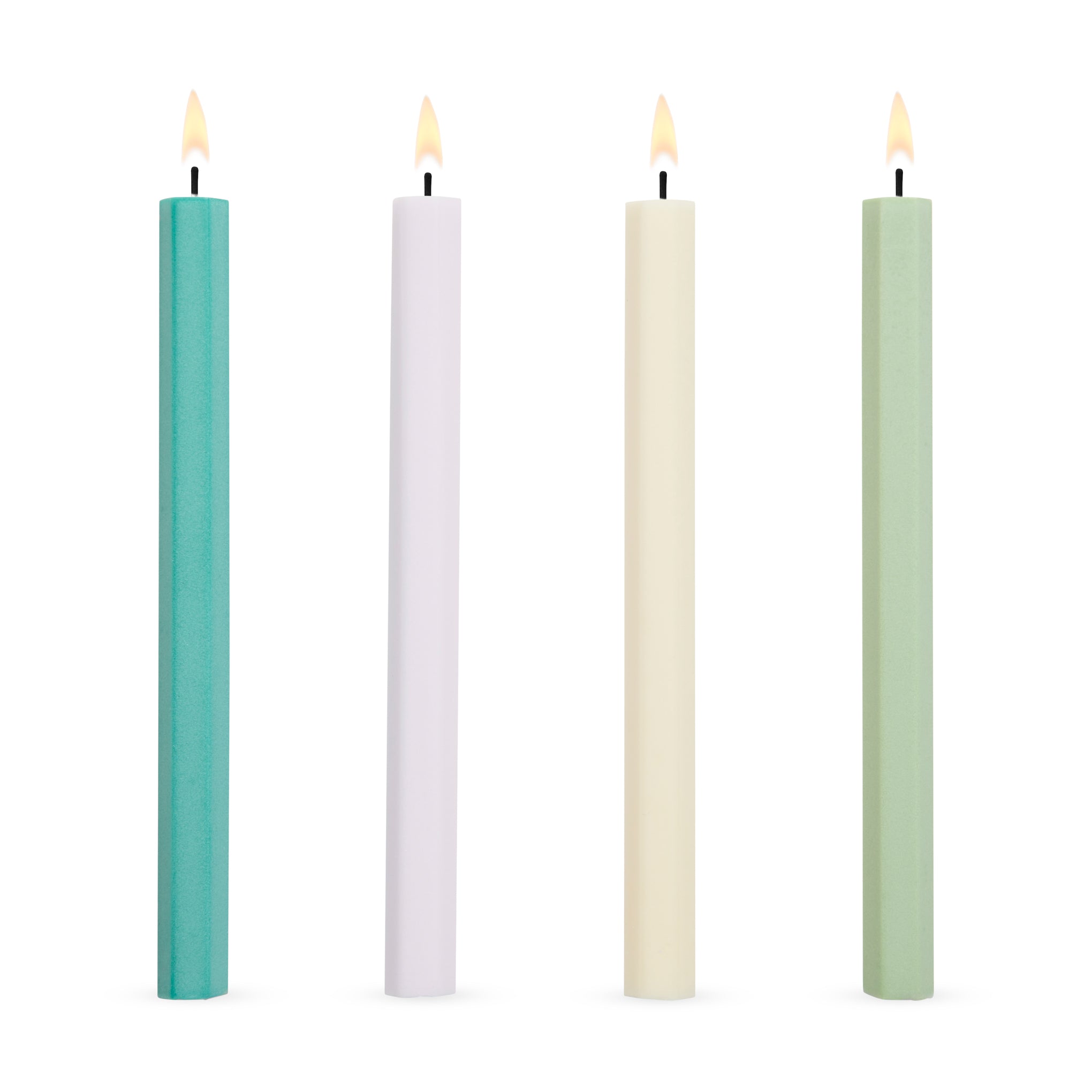HAY Pastel Shape Candles - Set of 4 - Stearin Wax