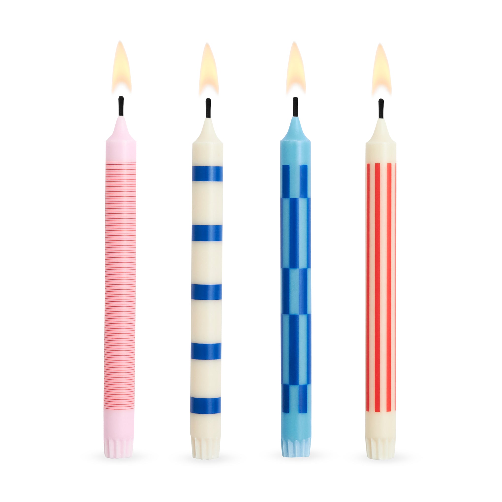 HAY Patterned Taper Candle - Eco-Friendly, 9-Hour Burn