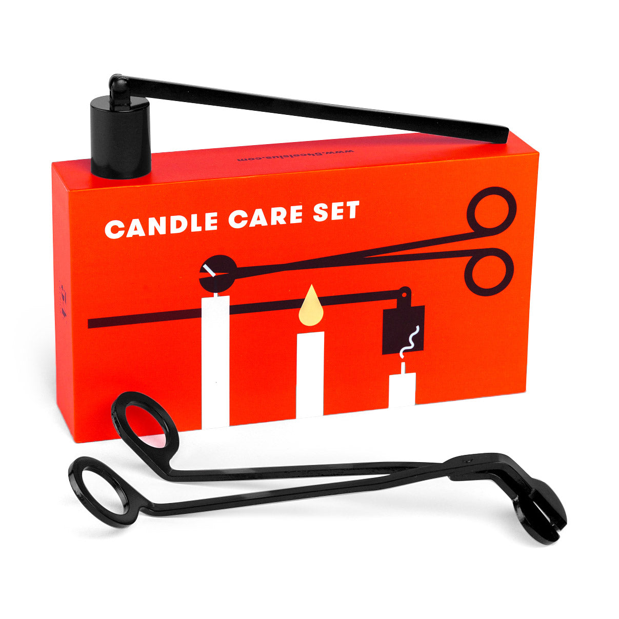 Black Stainless Steel Candle Care Set – Wick Trimmer & Snuffer by Thorunn Arnadottir