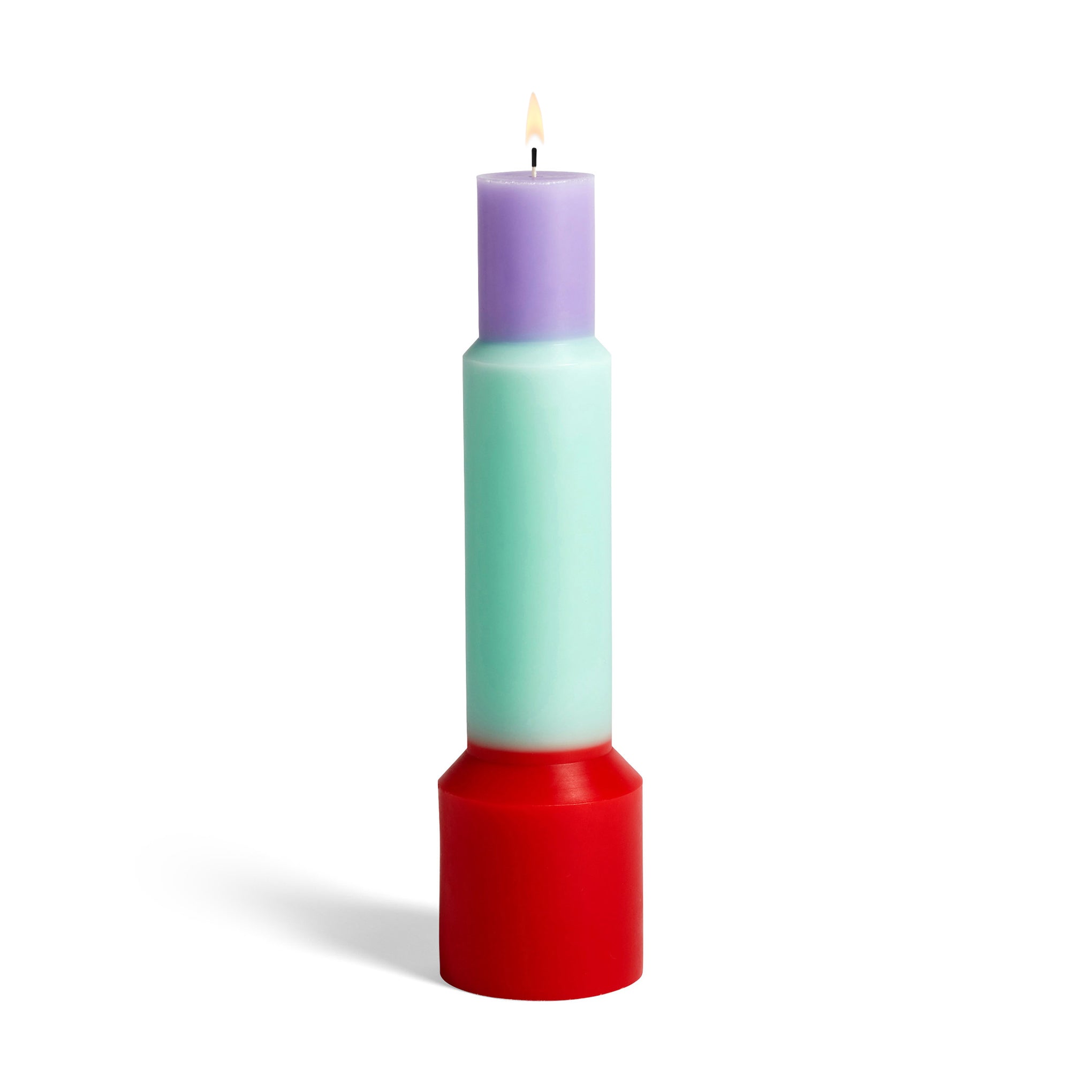 HAY Red Colorblock Pillar Candle - Danish Design