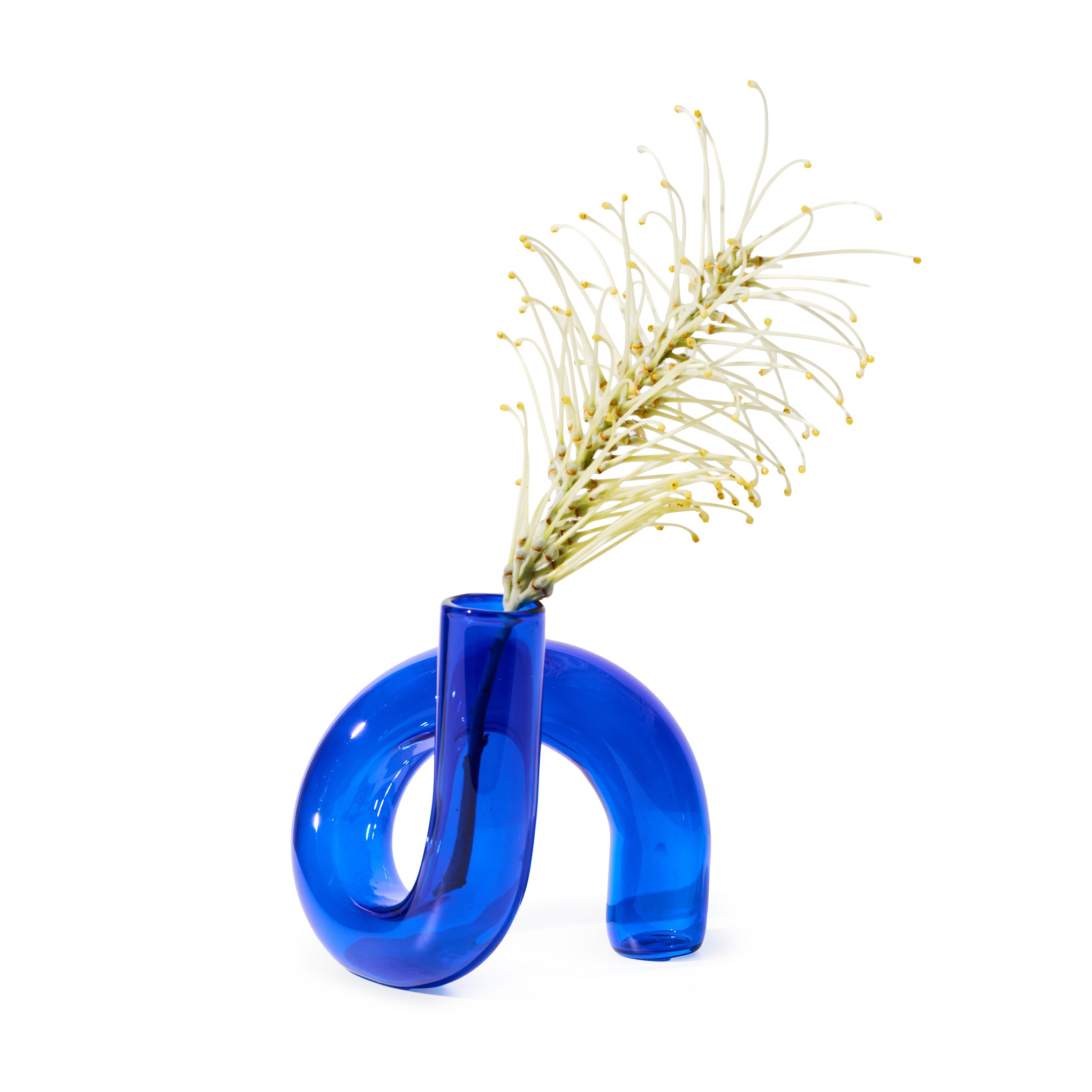 MoMA Exclusive Blue Glass Twist Vase & Candleholder