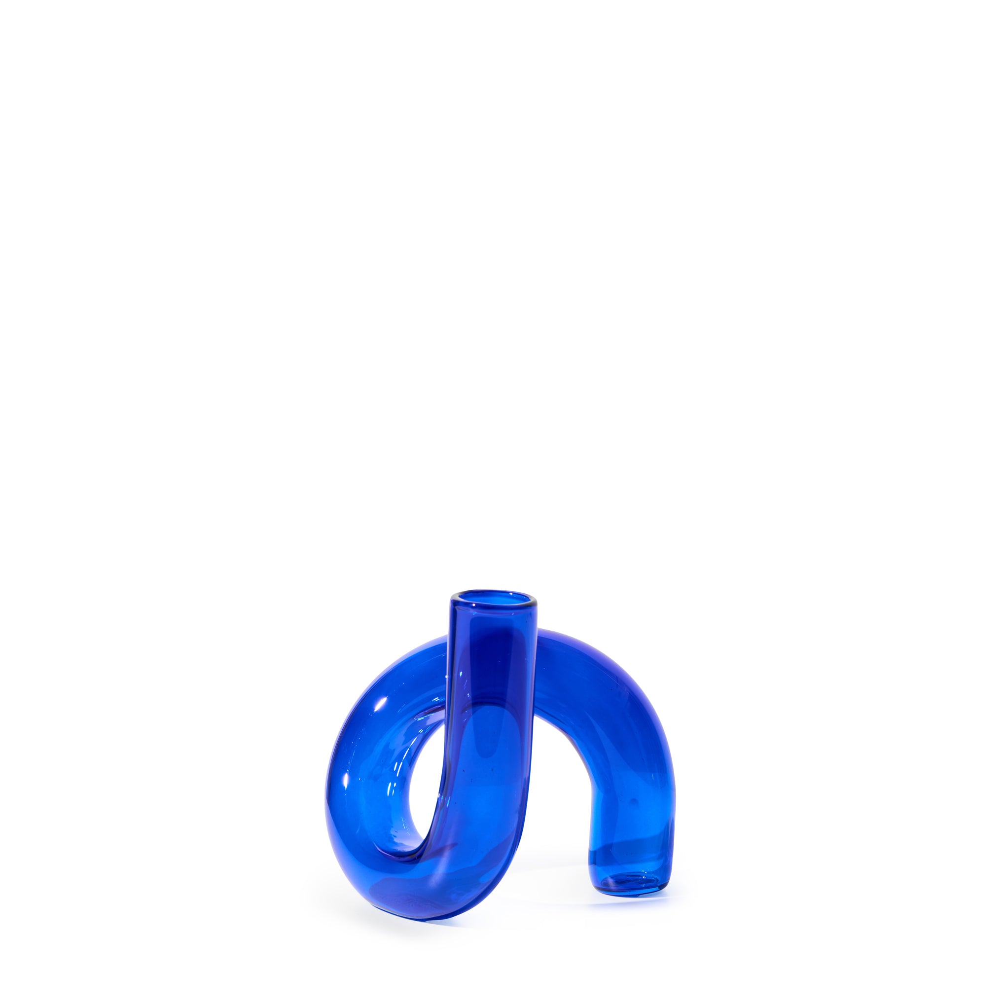 MoMA Exclusive Blue Glass Twist Vase & Candleholder