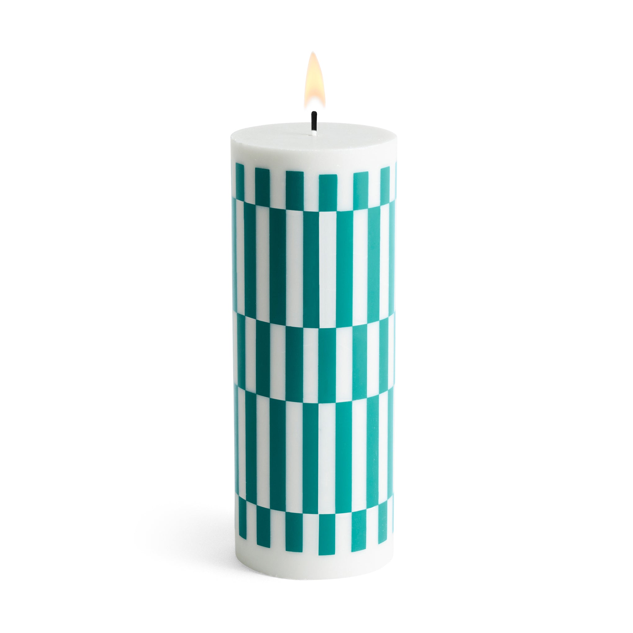 HAY Nordic Swan Eco Certified Pattern Candle - Light Gray Green