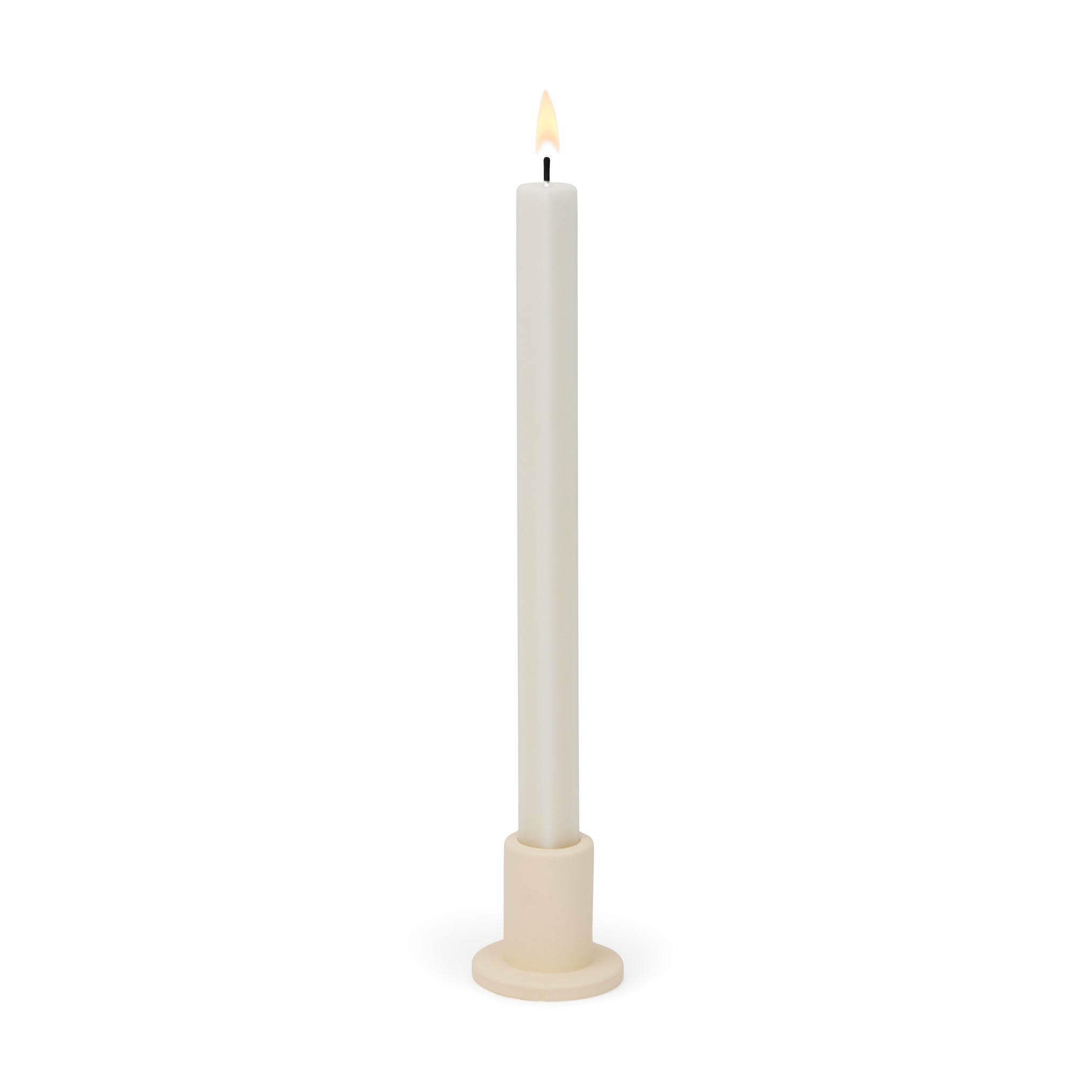 HAY Lime Yellow Ceramic Candle Holder - Minimalist & Drip-Proof