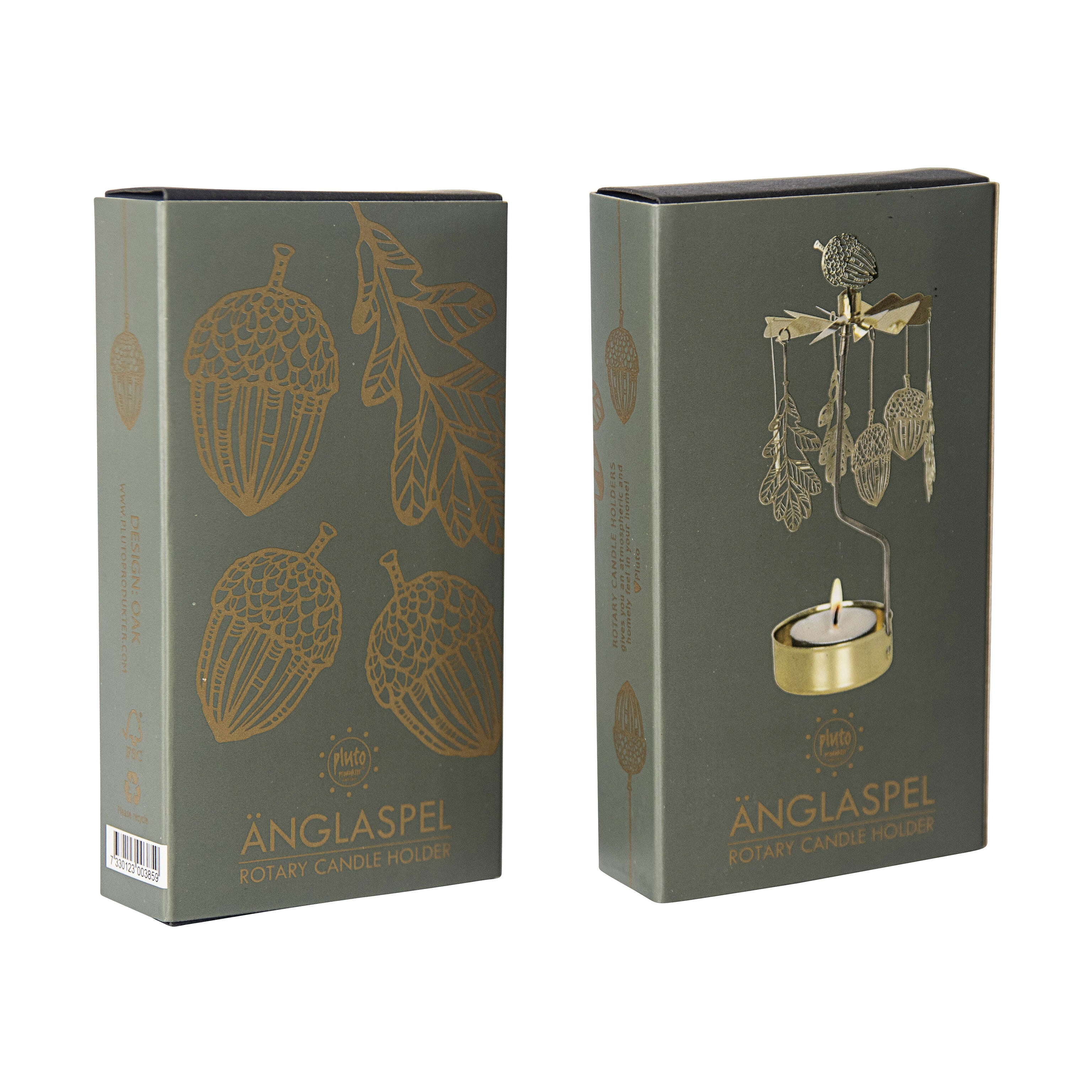 Rotating Oak Tree Candle Holder - Iron Mobile Stand for Votives