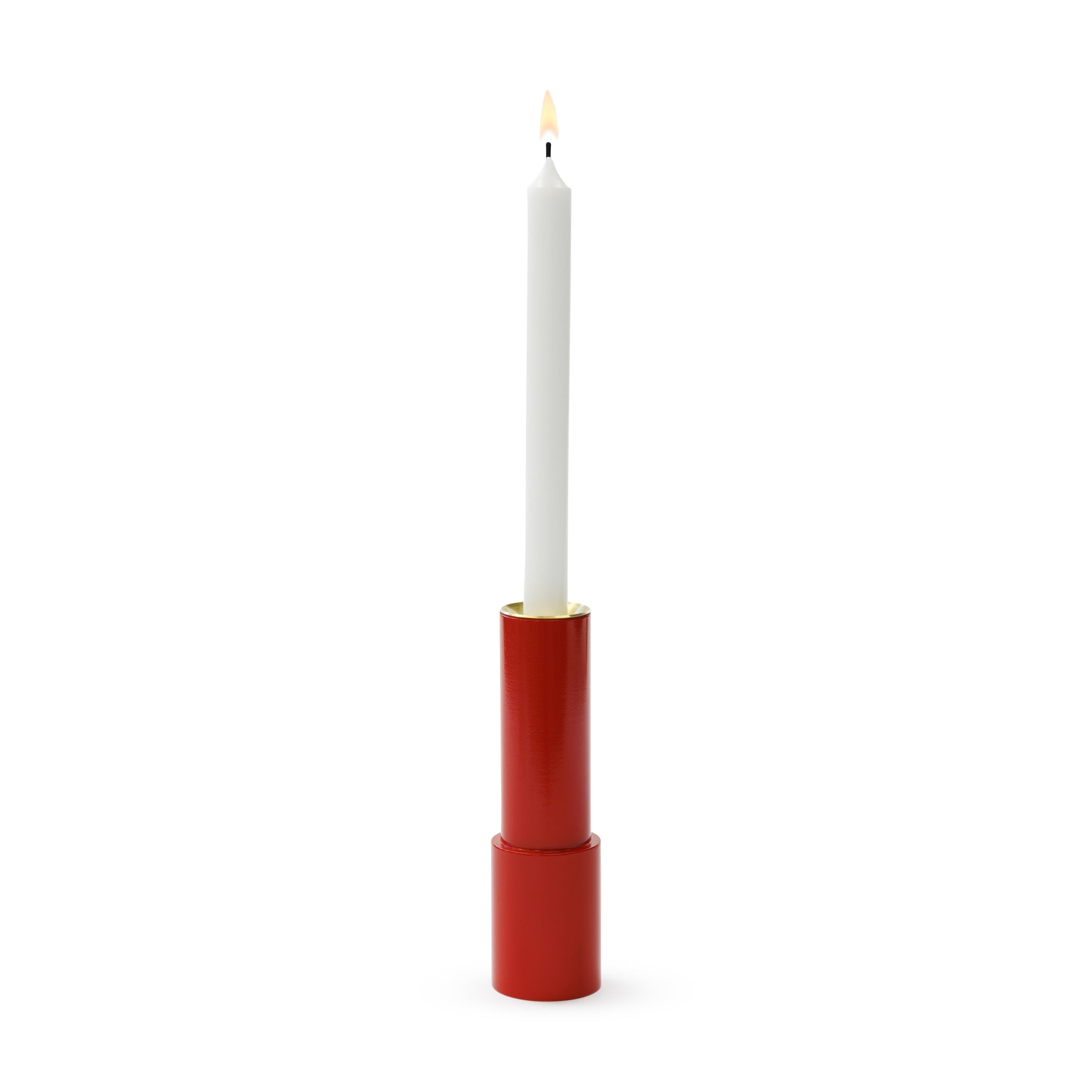 Sophie Taeuber-Arp Bauhaus Wooden Candle Holder - Red