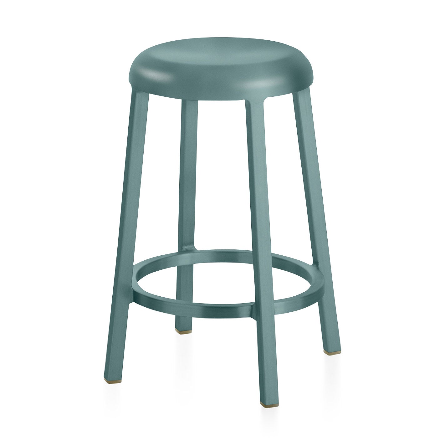 Emeco Za Stool - Recycled Aluminum Light Blue Bar Stool