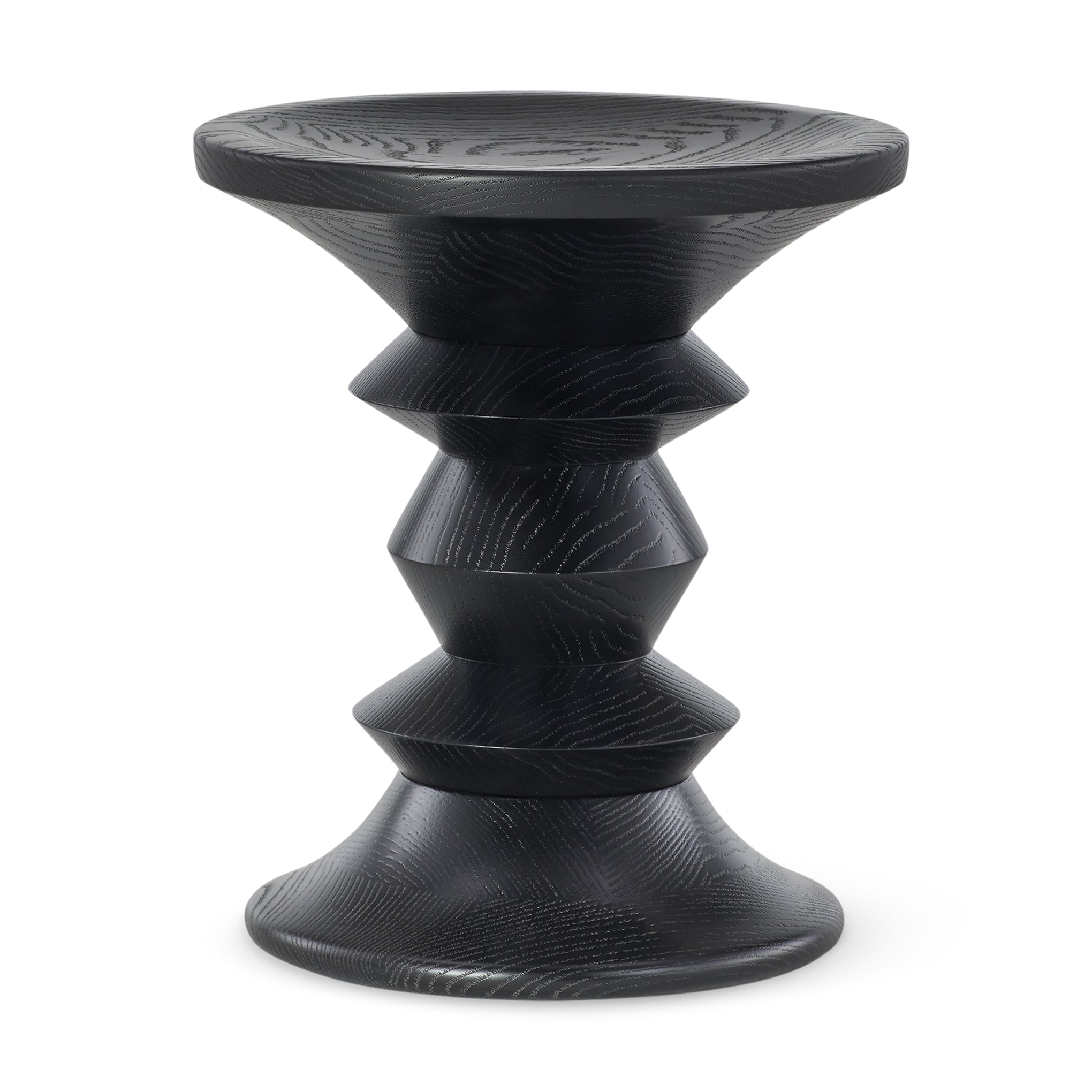Herman Miller Eames C Stool - Ebony Mid-Century Modern Wooden Seat