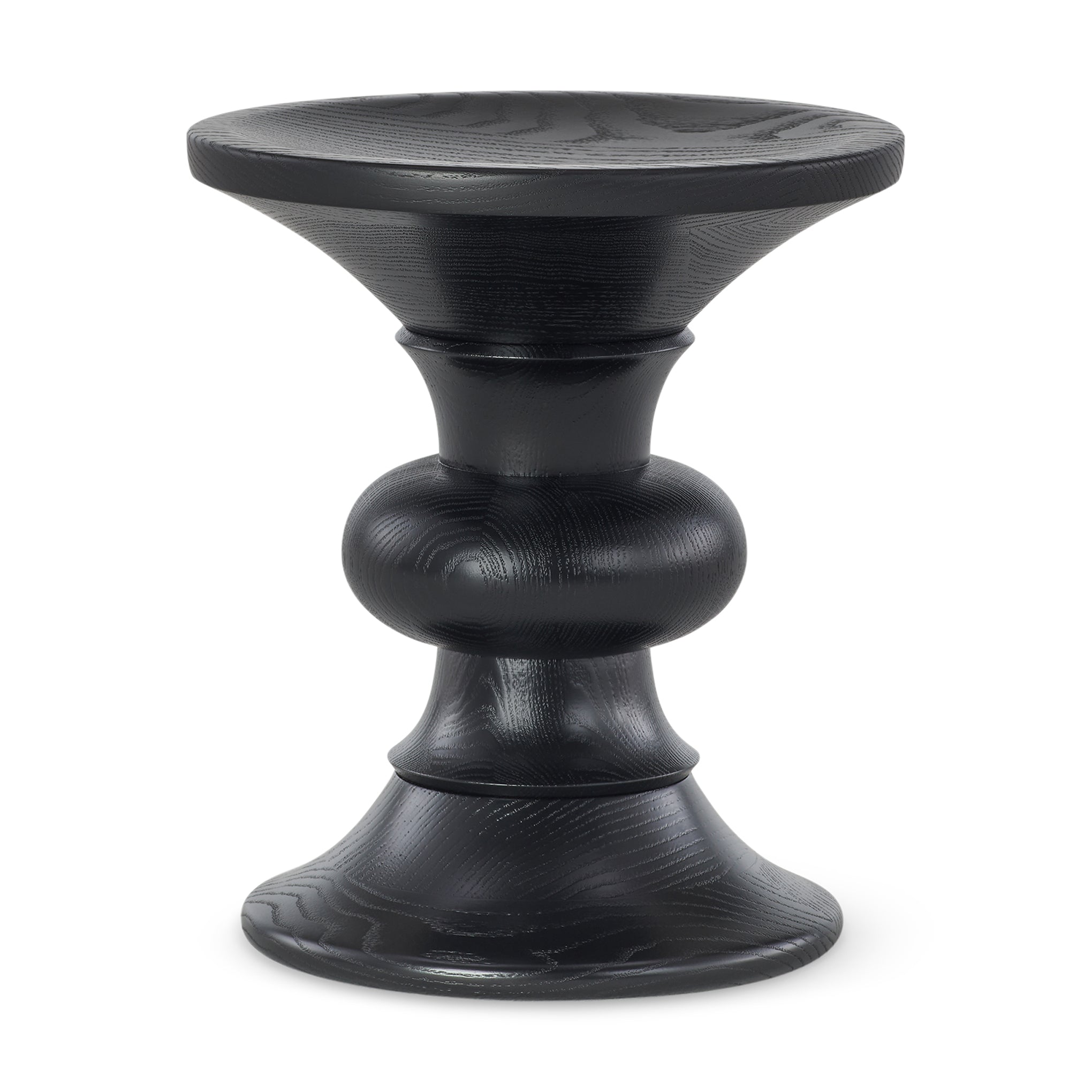 Eames B Stool by Herman Miller - Mid-Century Modern Ebony Wood Stool