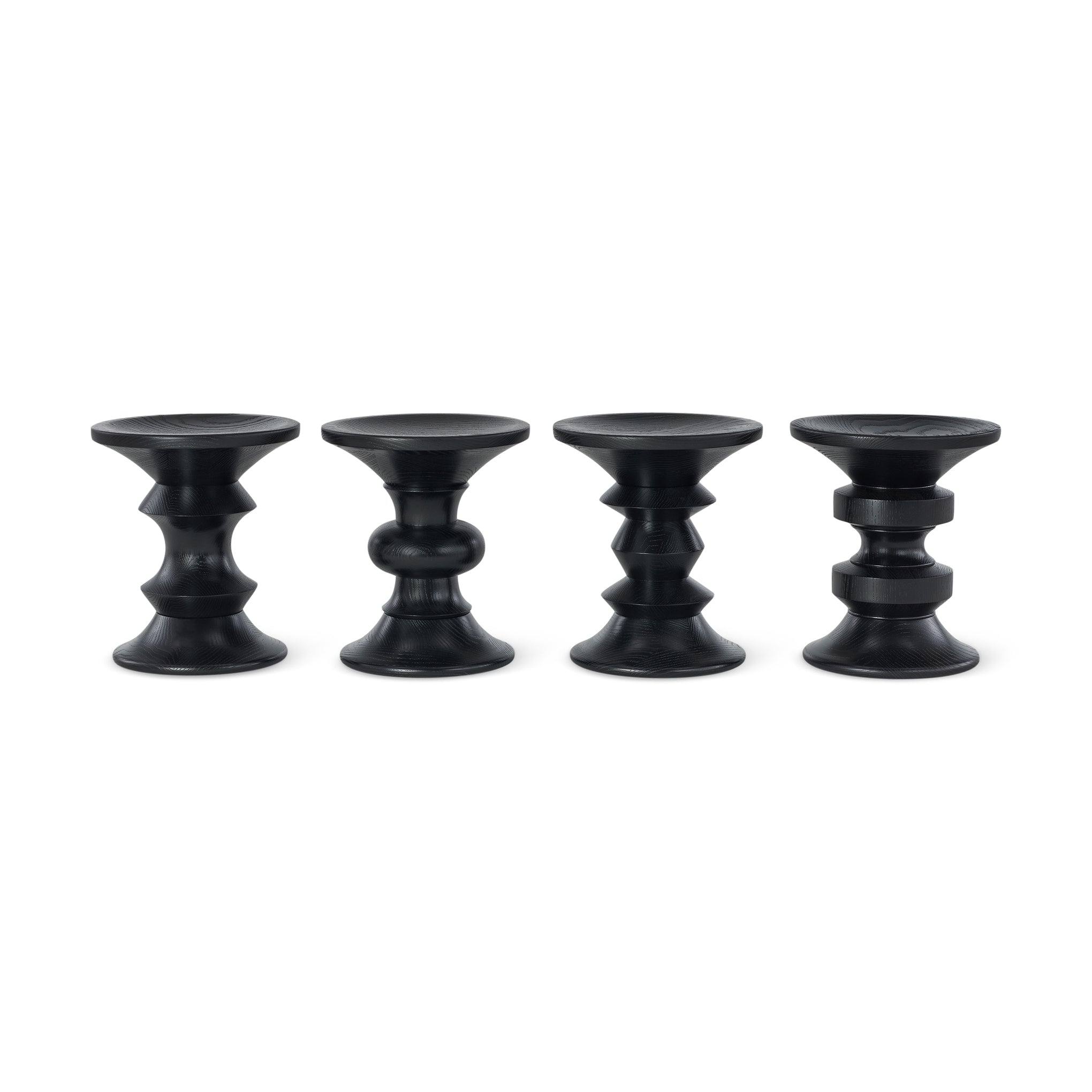 Eames A Stool by Herman Miller - Mid-Century Modern Ebony Ash Wood