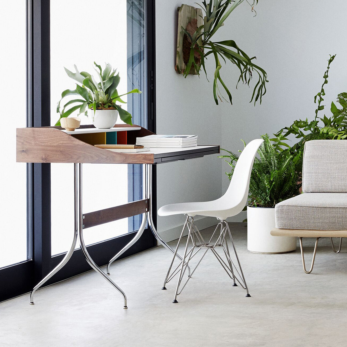 Eames Recycled Plastic Side Chair - White Shell Design