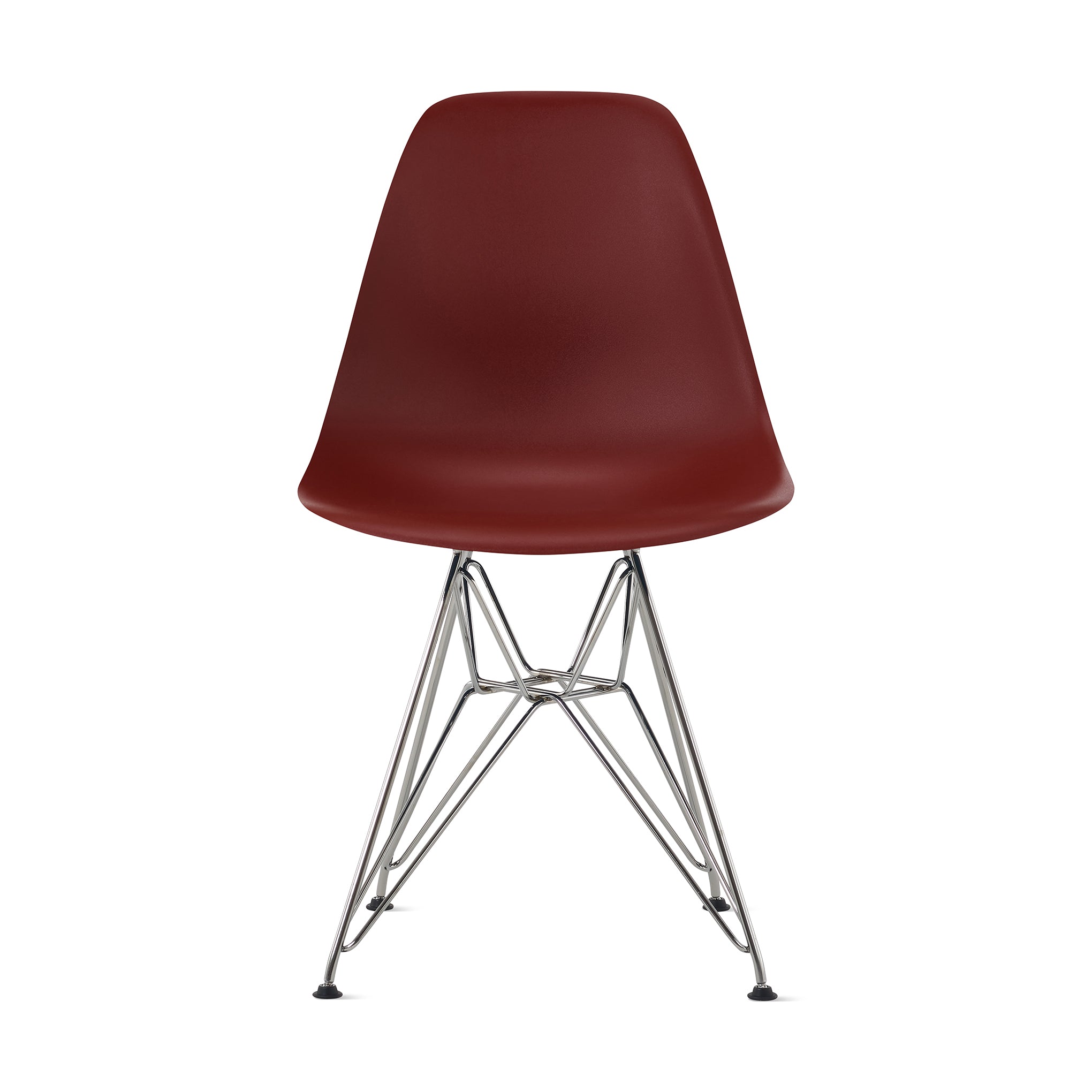 Eames Recycled Plastic Side Chair - Brick Red Eco-Friendly Design