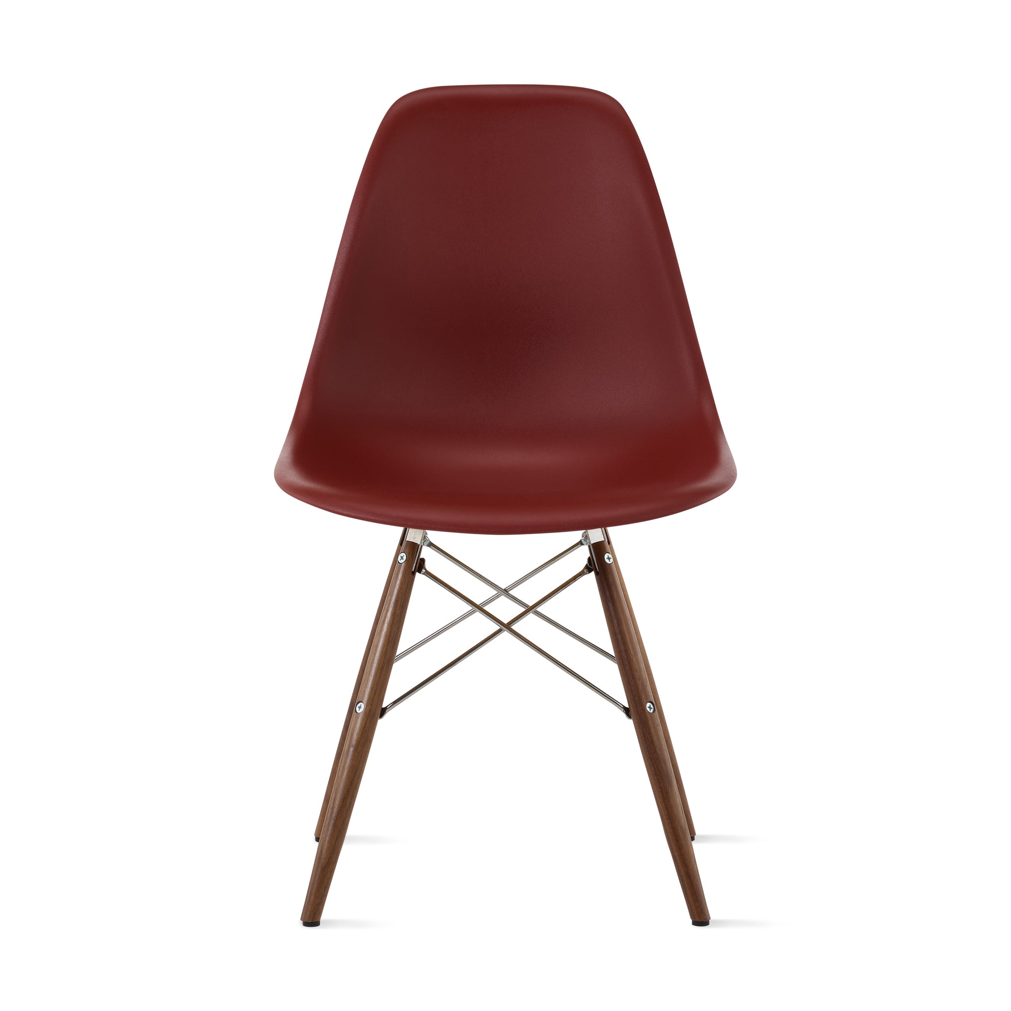 Eames Recycled Plastic Side Chair - Brick Red Eco-Friendly Design